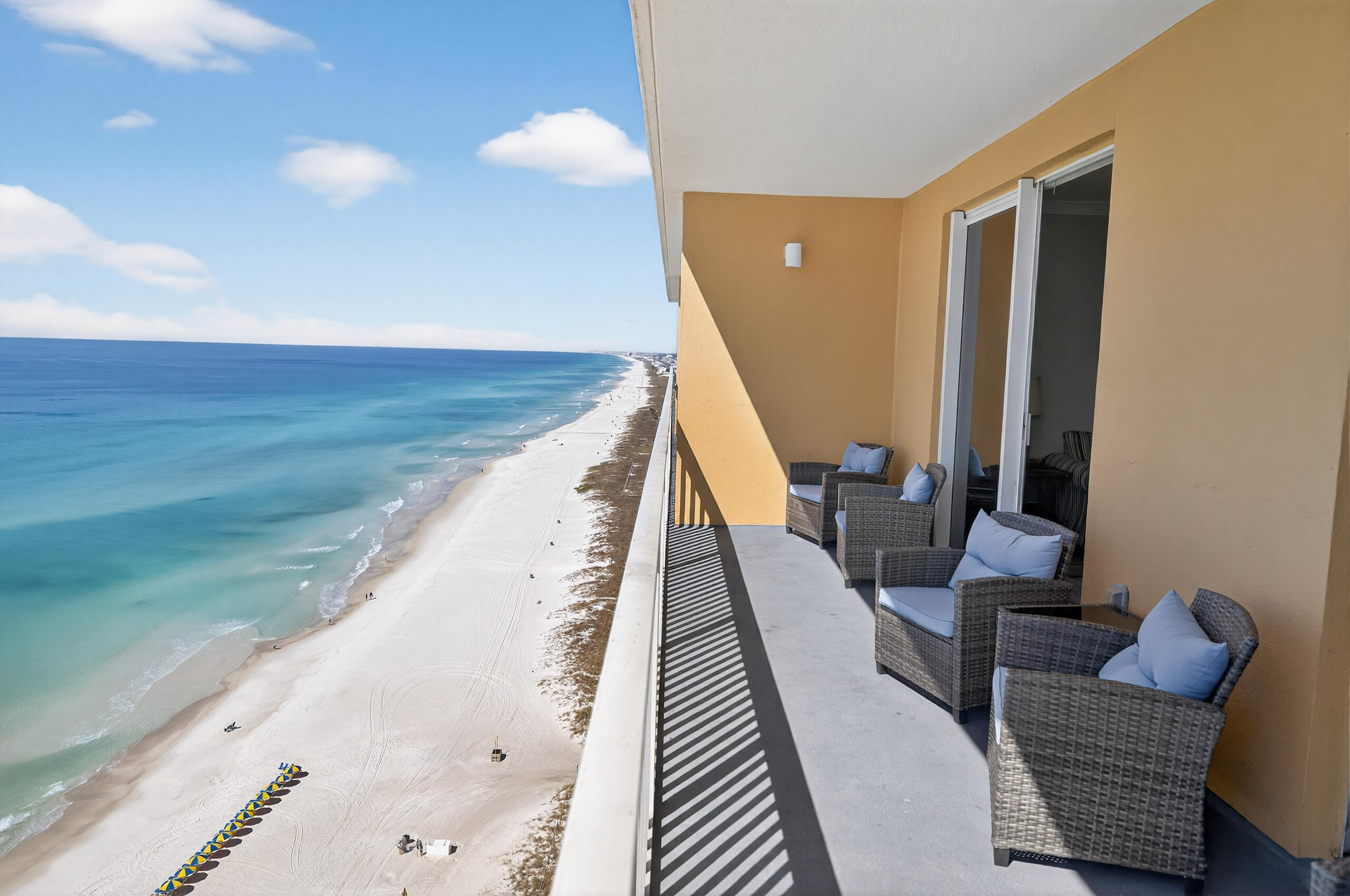 PRICED TO SELL! Welcome to Splash Resort, one of the most sought-after family-focused beachfront resorts in Panama City Beach. If you are searching for a highly desirable Gulf-front condo that returning families and guests love year after year, this is the one.

This turn-key ''Beachcomber'' floor plan offers a rare layout with a Gulf-front primary bedroom, allowing you to wake up to breathtaking views of the emerald waters and step directly onto the private balcony. The spacious primary suite features a large bath and direct balcony access, creating the perfect coastal retreat for owners and vacationing guests alike.

Known for its unforgettable family experience, Splash Resort delivers amenities that keep guests coming back every season. Families and kids of all ages enjoy the interactive beachfront water park, complete with splash pads, water slides, and a lazy river, while adults can unwind in the adults-only pool and jacuzzi overlooking the Gulf. Additional highlights include a state-of-the-art fitness center with stunning Gulf views and over 400 feet of sugar-white sand beach just steps away.

With its proven rental appeal, unbeatable amenities, and direct beachfront location, Unit 1703W offers the perfect opportunity to own a fun-filled coastal getaway and income-producing investment on the Emerald Coast.