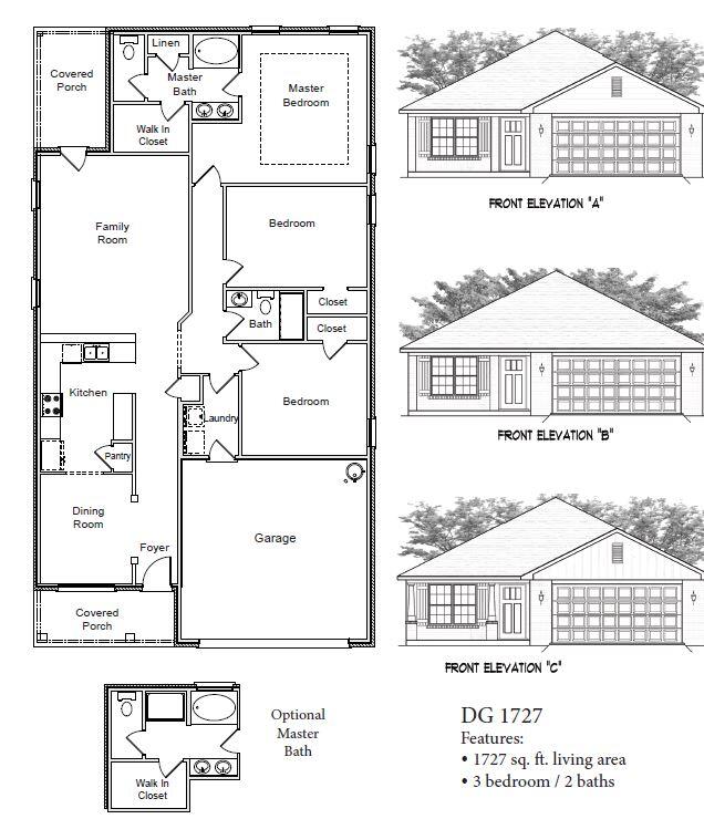 Welcome to HIDDEN PINES by Adams Homes. Located just 30 minutes to Navarre Beach, with close proximity to schools, shopping and much more. This home is 3-sided brick with Hardi design front, 2 car automatic garage, sprinklers with timer, and a sodded yard with a landscaping package. Some upgrades that are being added to this home include granite/quartz countertops in kitchen and bathrooms, Puretec LVP flooring everywhere with carpet only in bedrooms, craftsman style elevation, and garden tub in the master bathroom.