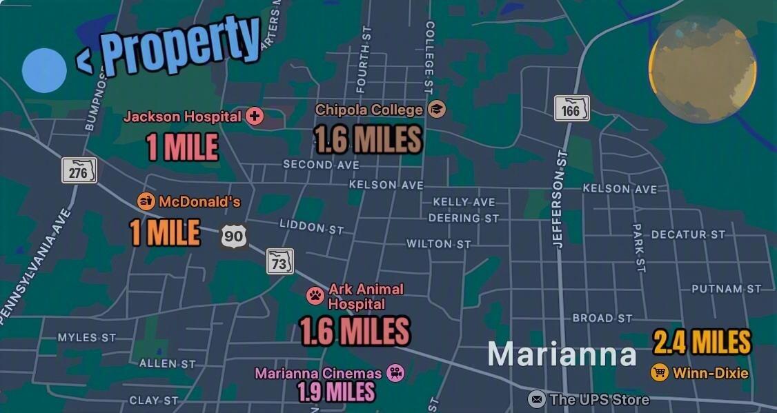 • This property is a 15-acre parcel located in Marianna, Quiet area but close to everything .Marianna Florida, a town known as ''the city of southern charm.''
• It is situated on the northwest corner of the historical street where Highway 73 merges into Highway 90.
• The property is described as high and dry, with brand new paved roads on two of its three sides.
• It offers a nice, quiet, and secluded environment while being less than 1 MILE  from downtown.
• The property features a lot of bamboo, and the bamboo shoots are mentioned as being organic food that comes out every spring.
• Approximately one acre around the midpoint has been cleared.
• There are 6 electricity posts circling the property, making electricity easily accessible,
Seller financing available