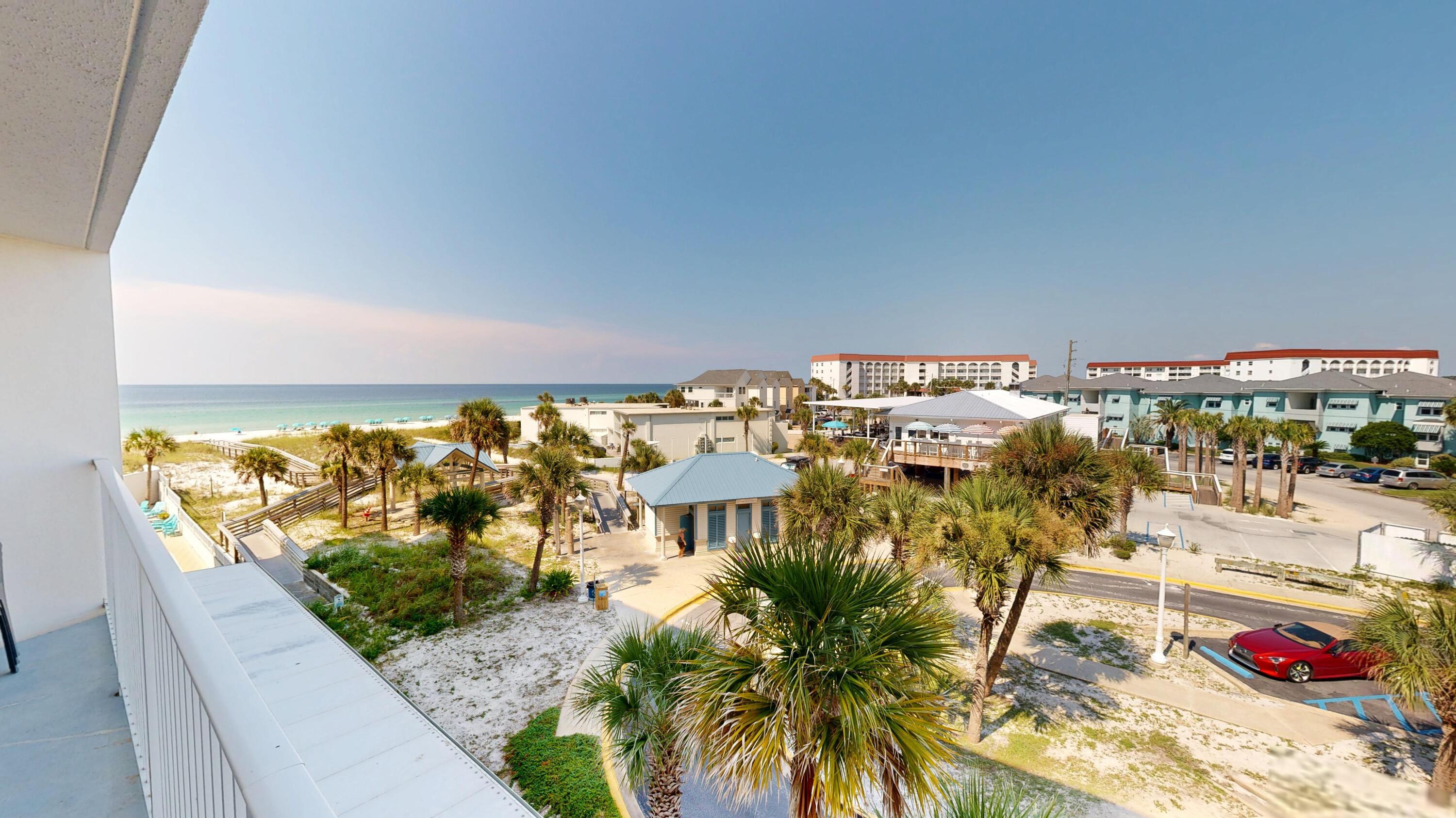 VA Approved!! Beachfront Living on Okaloosa Island! Welcome to Unit 404 at Seacrest Condominiums, where the Emerald Coast is your backyard. This beautifully appointed 2-bedroom, 2-bath condo offers the perfect combination of coastal comfort and investment potential. Enjoy Gulf views from your private balcony, accessible from both the living area and primary suite, while the open-concept floor plan creates a bright and inviting space for relaxing or entertaining. Seacrest features direct beach access, a seasonally heated indoor/outdoor pool, fitness center, BBQ area, covered assigned parking, and beautifully maintained grounds. Ideally located near the Okaloosa Island Pier, Gulfarium, restaurants, shopping, and just minutes from Destin, this property makes an excellent primary residence, vacation home, or short-term rental opportunity. Experience the sugar-white sand and emerald waters that make the Emerald Coast one of Florida's most sought-after destinations.