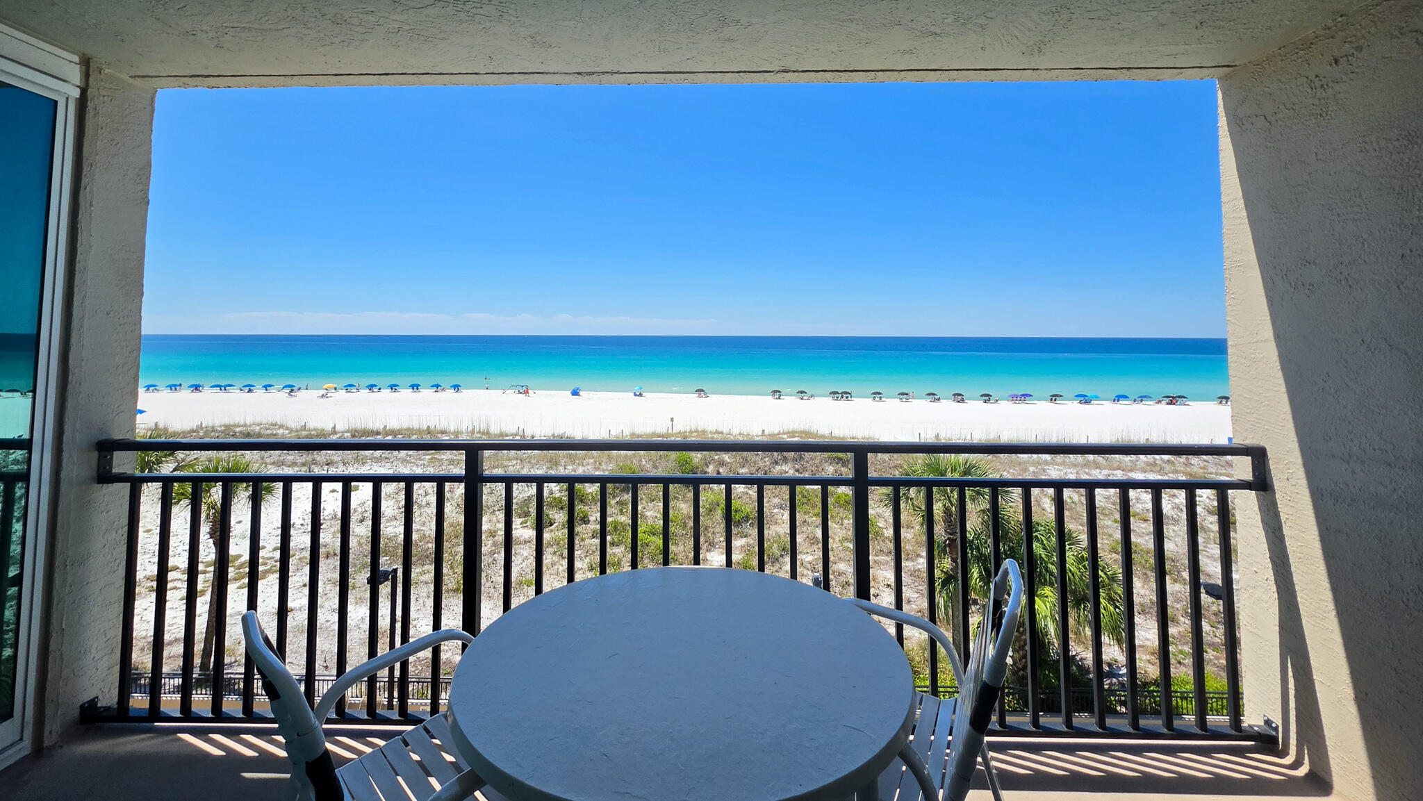 ENJOY GULF-FRONT LIVING in this beautifully situated 4th-floor condo at the Breakers on Okaloosa Island. Featuring 3 spacious bedrooms (GULF FRONT PRIMARY BEDROOM) + REMODELED kitchen and REMODELED 2 full bathrooms, and incredible panoramic views of the gorgeous gulf on your covered balcony. Approximately 1,462 sq. feet.  The living room offers exceptional views of The Gulf with expansive sliding glass doors, leading to your private balcony. The kitchen offers ample cabinetry space, along with new appliances. The Breakers offers resort style amenities, including  two Gulf-side pools, tennis/pickleball courts, shuffle boards, sauna access, fitness center, gas/charcoal grills, gas firepits, BBQ grill area, community association room, and on-site rental management.