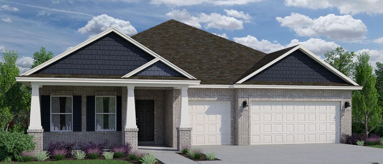 As you walk into your newly purchased Navarre floor plan, you will notice your office off the foyer. As you continue in there is the
first appearance of a guest hall that is accompanied by your third bath and your fourth spare bedroom in its on living quarters for ultimate privacy. The formal dining,
great room, kitchen with breakfast combo is all an open concept area that is perfet for those nice dinners or spacious enough for everyone to spread out. This is where
you are also seeing your gracious sized outdoor living space. Your owner's suite is off the great room in the back corner of the house for privacy. Your ensuite owners
bathroom has a lovely oversized closet for all of your clothing needs and also a linen closet as well. Your spare bedrooms 2 and 3 are down their own guest hallway
giving them their own retreat feel but also conveniently located to the laundry room that leads to your large 3 car garage.