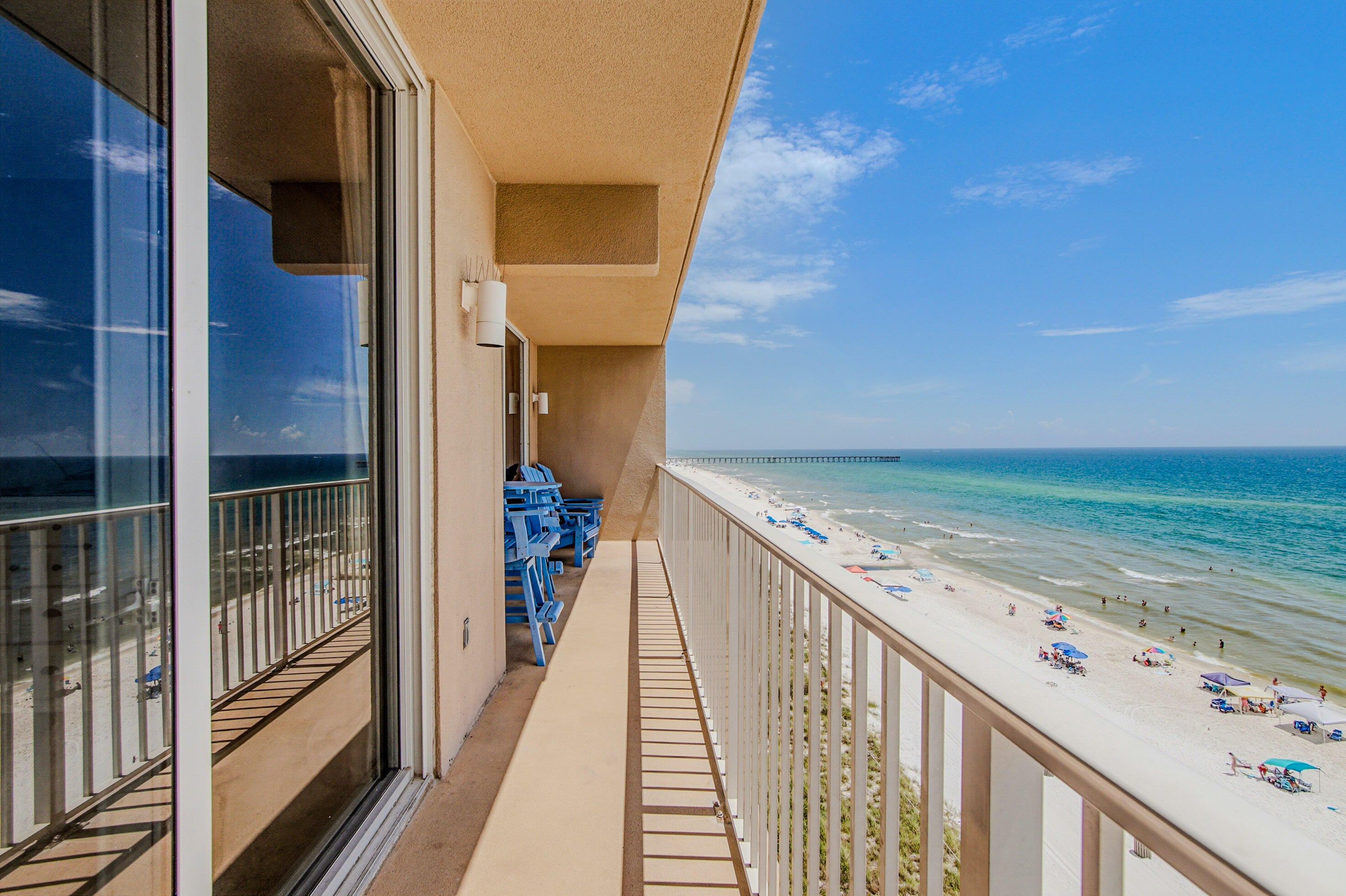 Don't miss this opportunity to own the most affordable L floor plan currently available in Tidewater Beach Resort, one of the building's most sought-after layouts, featuring a Gulf-front primary bedroom with direct balcony access. Located on the desirable 6th floor, this furnished 1-bedroom, 2-bath condo offers 923 square feet with beautiful Gulf and beach views from both the primary bedroom and living area. For investors, the combination of a Gulf-front primary bedroom and desirable lower-floor location provides two highly marketable features that can help maximize rental appeal and income potential in Panama City Beach's competitive vacation rental market. The L floor plan offers an open bunk area near the second full bathroom, providing additional sleeping space for family and rental guests. A dedicated storage closet outside the unit adds valuable space for owner belongings, rental supplies, or beach gear without taking up room inside the condo. Tidewater Beach Resort delivers an amenity-rich Gulf-front experience with direct beach access, two Gulf-front outdoor pools, a heated indoor pool, hot tubs, a 4,300-square-foot fitness center with Roman spa, sauna and steam room, movie theater, game room, on-site dining, coffee shop, and convenience store. Located on the west end of Panama City Beach and approximately half a mile from Pier Park, owners and guests have convenient access to shopping, dining, entertainment, and some of PCB's most popular attractions. Unit 615 brings together the right floor plan, the right floor, and an attractive price point for a buyer looking to add a Gulf-front Panama City Beach property to their investment portfolio while still having a beach getaway to enjoy with family and friends. This won't last long!