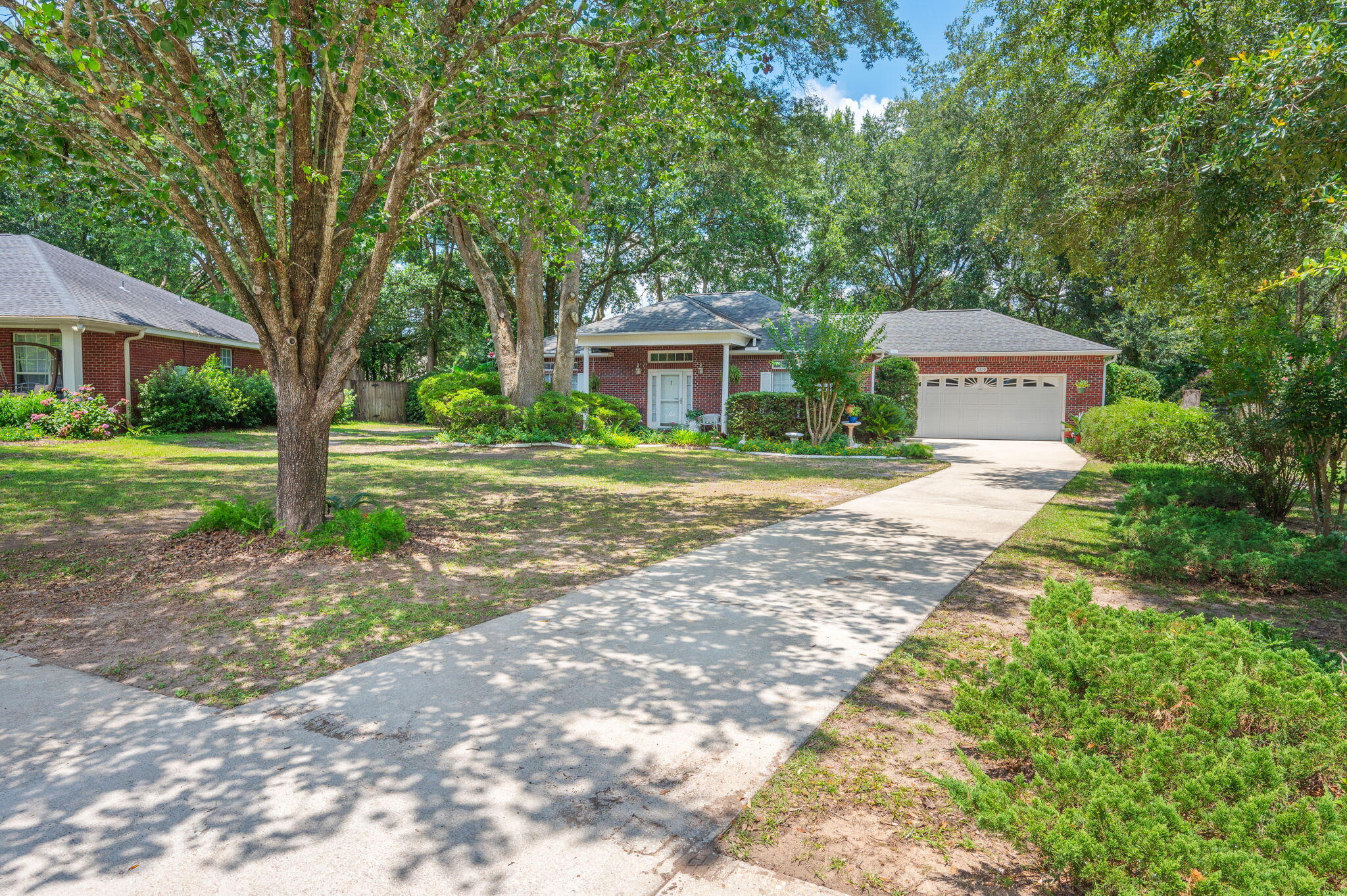 Welcome to this exceptional all-brick home located in one of North Crestview. Situated on the quiet cul-de-sac of Hilary Street, this property offers privacy, convenience,established trees, and surrounding pride of ownership with beautifully maintained homes throughout the area.

Conveniently located just minutes from grocery stores, schools, shopping, local military bases, and the beautiful Emerald Coast beaches, the location offers both comfort and accessibility.

Positioned on a nicely shaded, level lot, the exterior features inviting curb appeal with a covered front porch, fully fenced backyard with wood privacy fencing, and an enclosed rear sunroom perfect for relaxing or entertaining year-round.

Inside, you'll appreciate the thoughtful design and quality finishes including raised ceilings, crown molding, tile and wood laminate flooring throughout most of the home, with carpeting in the primary suite for added comfort. The oversized kitchen features granite countertops, abundant cabinetry, and ample workspace ideal for everyday living.

Major updates include a 2019 roof, 2021 water heater, 2022 HVAC system, and drainfield replaced in 2009 ( Septic Pumped July 2026), offering peace of mind for years to come. A beautifully maintained home combining quality, comfort, and an exceptional location.

Inspection and repair invoices available upon request.