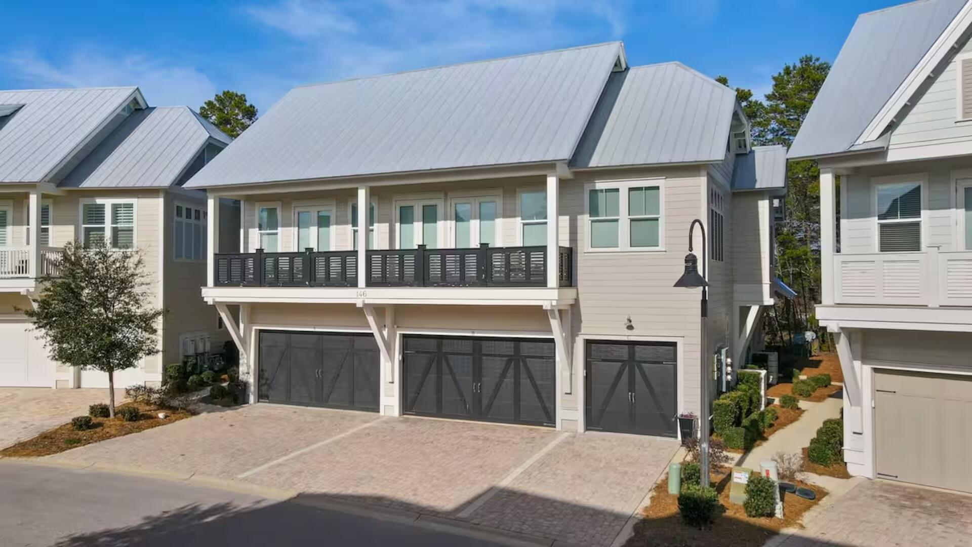 Welcome to Casa De Playa on 30A -- a beautifully designed luxury townhome located in the highly sought-after Prominence community along Florida's iconic Scenic Highway 30A. This fully furnished 3-bedroom, 2.5-bath retreat offers the perfect blend of coastal elegance, investment potential, and resort-style living just steps from The Big Chill (formerly The Hub), white sand beaches, dining, entertainment, and world-class amenities.
Thoughtfully designed with high ceilings, stylish finishes, abundant natural light, and an open-concept layout, this property creates the ideal atmosphere for relaxing beach vacations or luxury second-home living. The spacious chef's kitchen features a large island, ample cabinetry, and seamless flow into the living and dining areas -- perfect for entertaining family and guests after a day on 30A.

The home comfortably accommodates large groups with a spacious primary suite featuring a king bed, a queen guest suite, and a bunk room designed for maximum flexibility and fun. Multiple sleeper sofas allow for exceptional guest capacity, making this an excellent opportunity for short-term rental investors seeking strong income potential in one of 30A's most desirable communities.

Enjoy your own private patio overlooking a peaceful scenic preserve, attached garage parking, smart home features, high-speed Wi-Fi, and resort-style amenities including two pools, fitness center, open green spaces, and over 17 miles of bike paths connecting the best of 30A.