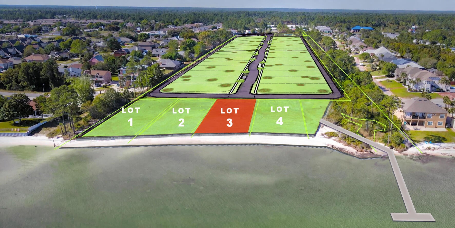 This is one (1) of four (4) new waterfront lots available for sale in Heronshaw located in Navarre, Florida. Enjoy your unobstructed across the Intercoastal Waterway to the pristine white sands of Navarre Beach and the gulf waters beyond.

Buyer(s) are free to use their own floorplan and select their own builder, providing both are approved by the developer.