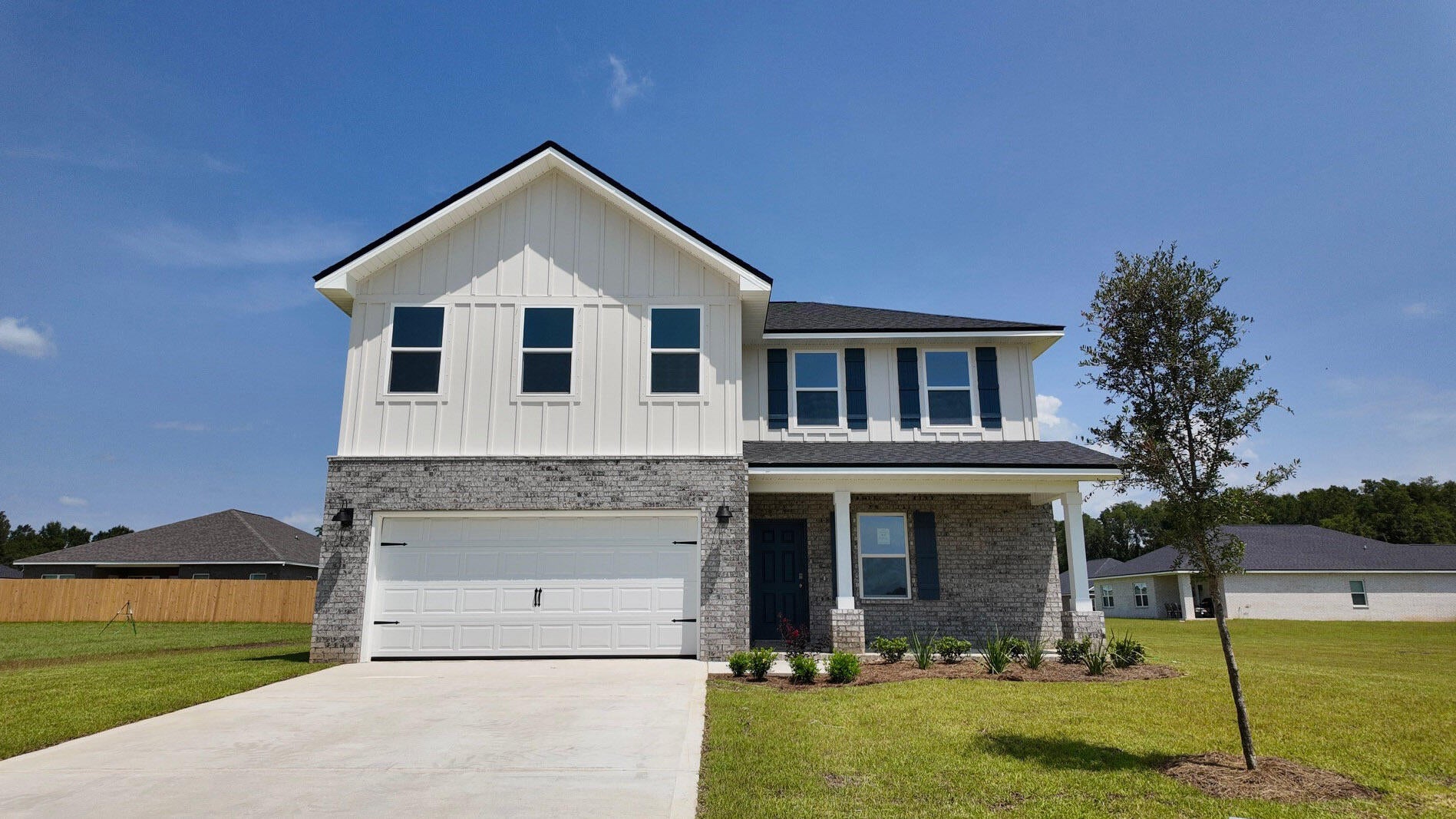Welcome to the Belfort Plan, at Plantation Woods, our new home community in Milton, FL. Just under 2,400 square feet, this beautiful two- story home offers 4-bedrooms with 2.5-bathrooms, a 2-car garage, and a seamless open layout. The kitchen, living room & dining area flow together for relaxed living. Open kitchen features: all stainless-steel appliances, pantry, Quartz kitchen countertops, nice island, smooth-top range, built in microwave & quiet dishwasher. Bedroom 1 on the first floor offers a spacious walk-in closet, & adjoining bath has a double vanity, large shower, linen, and water closet. This highly desirable home comes standard with a Smart Home Technology package with several Smart devices for your convenience. Hurricane fabric window and door protection is standard. ALL LISTING pictures, colors, features, and size may vary. Square footages are approximate.