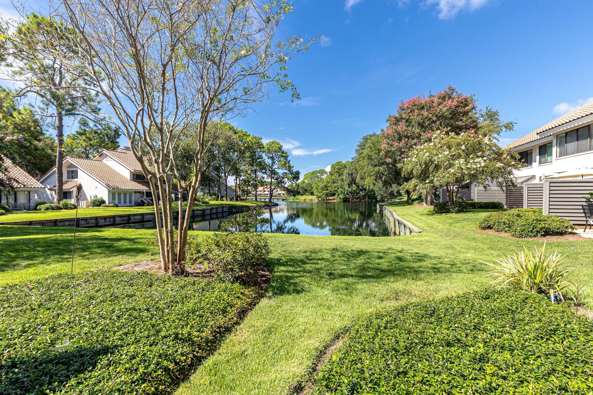 Welcome to this charming lakefront home, offered fully furnished with a blue 4-seater golf cart, in Beachwalk Villas, ideally situated on the beachside of the Sandestin Golf & Beach Resort. Overlooking Horseshoe Lake, this inviting residence offers a peaceful setting with beautiful water views and a new roof installed in May 2025.
The thoughtfully designed open floor plan connects the kitchen, dining, and living areas, creating an easy, comfortable flow for everyday living and entertaining. Travertine tile spans the main level, while new LVP flooring on the second floor provides a fresh, durable finish. The bathrooms have also been tastefully updated with a modern touch.
Outdoor living is a highlight, with a private front courtyard and an expansive back patio overlooking Horseshoe Lake--an ideal spot to enjoy morning coffee, unwind after a day at the beach, or take in the tranquil surroundings.
Beachwalk Villas offers a community pool and an enviable location just approximately half a mile from beach access. Across the street, The Market Shops provide convenient access to dining, shopping, and everyday essentials, while all the amenities of Sandestin Golf & Beach Resort are just minutes away.
Whether you're looking for a primary residence, vacation getaway, or investment property, this lakefront home offers the ideal combination of location, comfort, and coastal convenience. As an introduction to the Sandestin lifestyle, we invite our new owners to explore amenities that make Sandestin special. The listing brokerage and seller(s) are presenting the buyer(s) of this property with (2) 90-minute rounds of Tennis court time, a golf foursome at one of our three championship courses, and a round of golf for up to four (4) players at the unrivaled Burnt Pine Golf Club.

Sandestin Golf and Beach Resort features more than seven miles of beaches and pristine bay front, four championship golf courses, 15 world-class tennis courts, a 226-slip marina, a fitness center, spa and celebrity chef dining. Shop, dine and play at the charming pedestrian village, The Village of Baytowne Wharf and more. Inside the gates of the resort, residents enjoy a balanced lifestyle of high-class living, spanning the 2,400 acres from the beach to the bay. Everything within the gates of the resort is accessible by golf cart or bicycle. The entire resort is interconnected by miles of pedestrian, bike and golf cart paths that weave through groves of live oaks, meandering past natural lagoons, fountains, man-made lakes, and meticulously landscaped fairways.