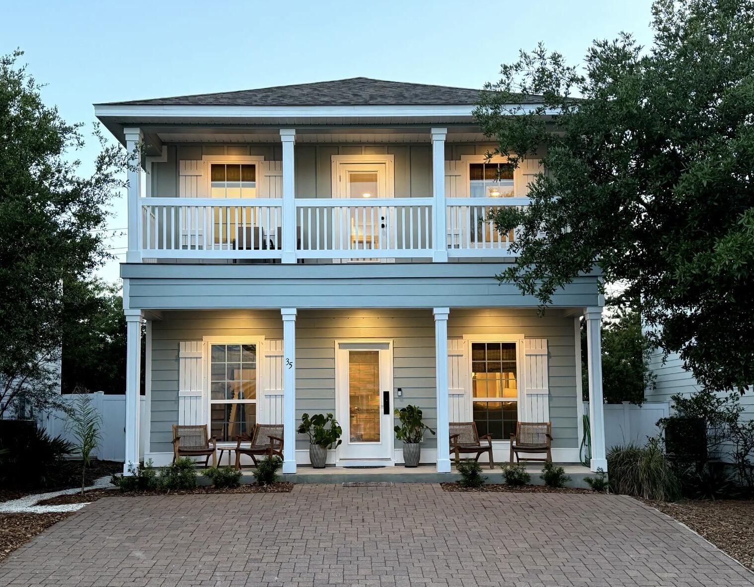 Water View at Inlet Beach. Vacation rental property with great rental history and perfectly maintained by meticulous owners. Directly across Hwy 98 from Rosemary Beach and the Gulf.