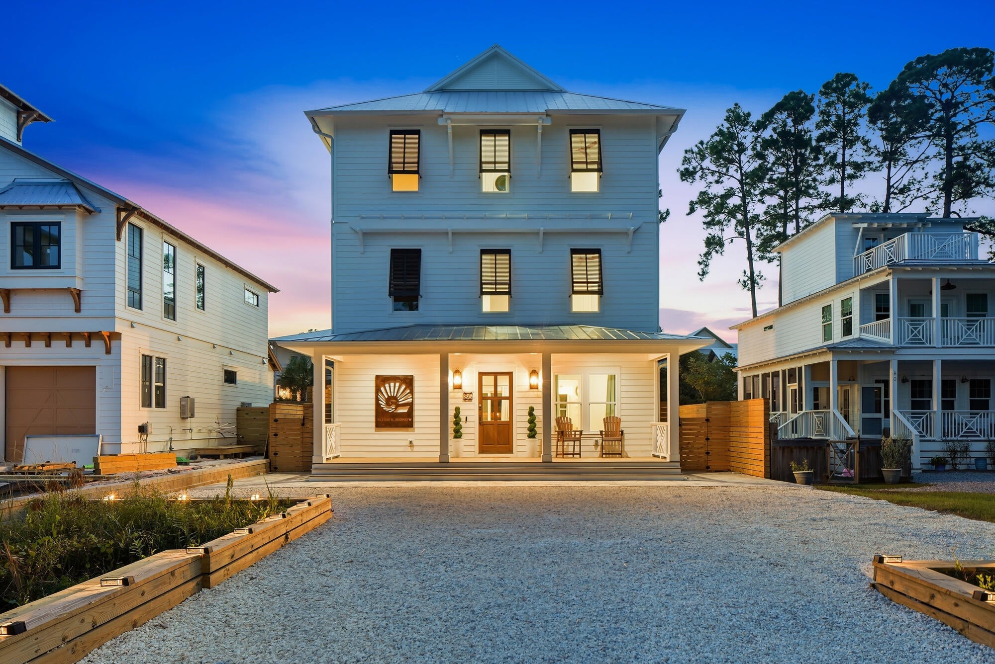 Brand-new construction by Thor Construction and Design, 86 S Lake Drive introduces a refined take on coastal living, where thoughtful architecture, sophisticated finishes, and effortless indoor-outdoor living come together just moments from the best of 30A. Offered fully furnished, this 3,598-square-foot residence presents a turnkey opportunity with the flexibility of short-term rentals and no HOA.

Designed for both relaxed everyday living and memorable gatherings, the five-bedroom, five-full-bathroom, three-half-bathroom home offers generous accommodations across a beautifully appointed interior. Warm hardwood floors establish an inviting foundation throughout the main living spaces, while tiled showers and elevated finishes bring a clean, contemporary sensibility to each bath.

At the heart of the home, the kitchen is designed with entertaining in mind, featuring a gas range and dual refrigerators for exceptional storage and functionality. The adjoining living and dining areas create an easy flow for gathering, while a dedicated game room with wet bar adds a relaxed space for entertaining, movie nights, or post-beach afternoons.

Outside, a private pool creates a natural focal point for enjoying the Florida lifestyle. Gated grounds provide added privacy, while ample parking accommodates both residents and guests with ease. At the front of the home, a welcoming porch sets the tone for slow mornings with coffee and quiet evenings as the day winds down. Located near 30A's favorite shopping, dining, and beach access points, 86 S Lake Drive places the best of Santa Rosa Beach within easy reach. Whether enjoyed as a personal coastal retreat, a turnkey vacation residence, or a short-term rental opportunity, this newly constructed home pairs modern luxury with the relaxed rhythm of life along Florida's Gulf Coast.