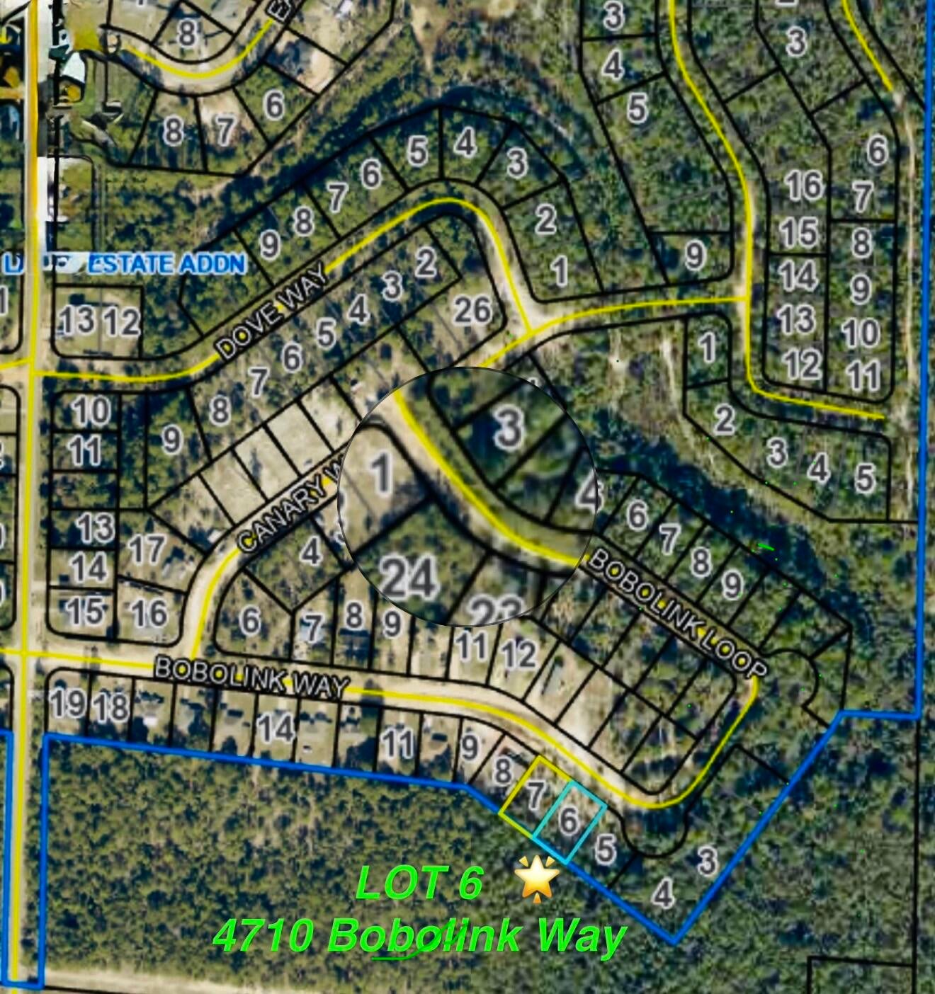 Great opportunities for your new home! Spacious lot!  Also, Seller has an adjoining lot for sale, too, should you desire additional land. 
Located in ''Triple Lakes Estates s/d'', (just west of ''The Pines s/d''); No HOA. Relax away from the city's hustle & bustle, yet convenient to the town of Crestview, Niceville, Eglin AFB, Duke Field.  Survey & additional details are available upon request.