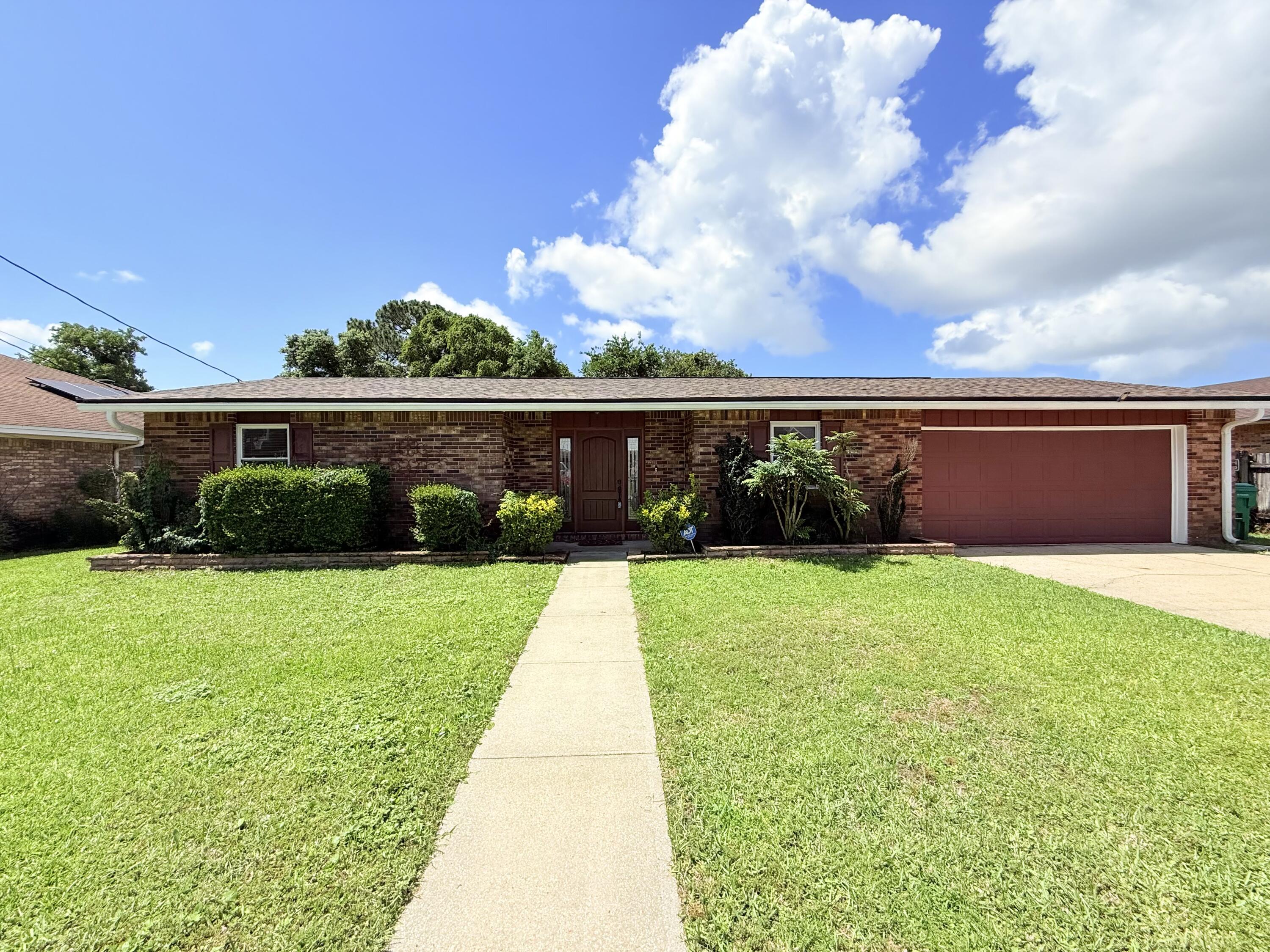 ****SOLAR PANNELS!!!! Get excited for a very minimal electric bill! ****
Enjoy the quiet neighborhood of Tanglewood  conveniently located near Hurlburt Field, beaches and shopping. This home has beautiful tile floors through out. No carpet!! It has an updated kitchen with all stainless appliances and lots of storage. A 2 car garage and boat parking plus a fully fenced backyard. Another plus is this property is not a through street and leads to a cul-a-sac.