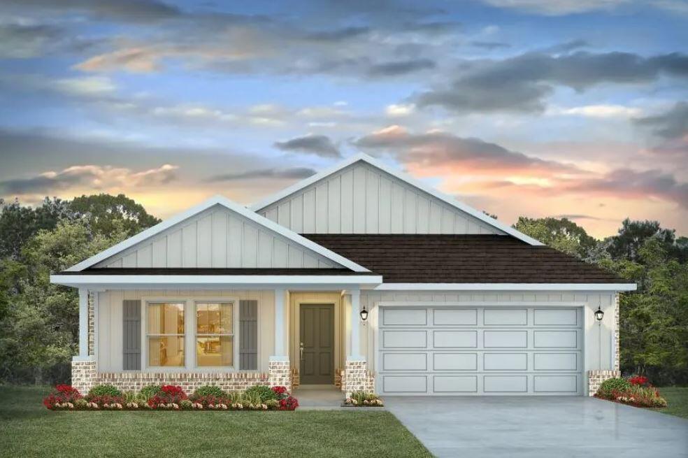 Patriot Ridge offers residents: Community Pool/Cabana, sidewalks, underground utilities & more. The Creekside model is a spacious and desirable open concept floorplan, built-in lighting and a fabulous layout for relaxed living featuring 5 bedrooms, 3 bathrooms, 2-car garage, and the 'Smart Home Connect 'System with a variety of convenient Smart Home devices you will love. Spacious Great Room and dining area is open to the kitchen and lots of windows for natural lighting. The well-designed open kitchen includes stainless steel appliances, a smooth-top range, built-in microwave, gorgeous quartz countertops, quiet dishwasher, corner pantry, island bar, eye-catching wood-look flooring, and plush carpet in the bedrooms. ALL LISTING pictures, colors, features, and size may vary. Square footages are approximate.