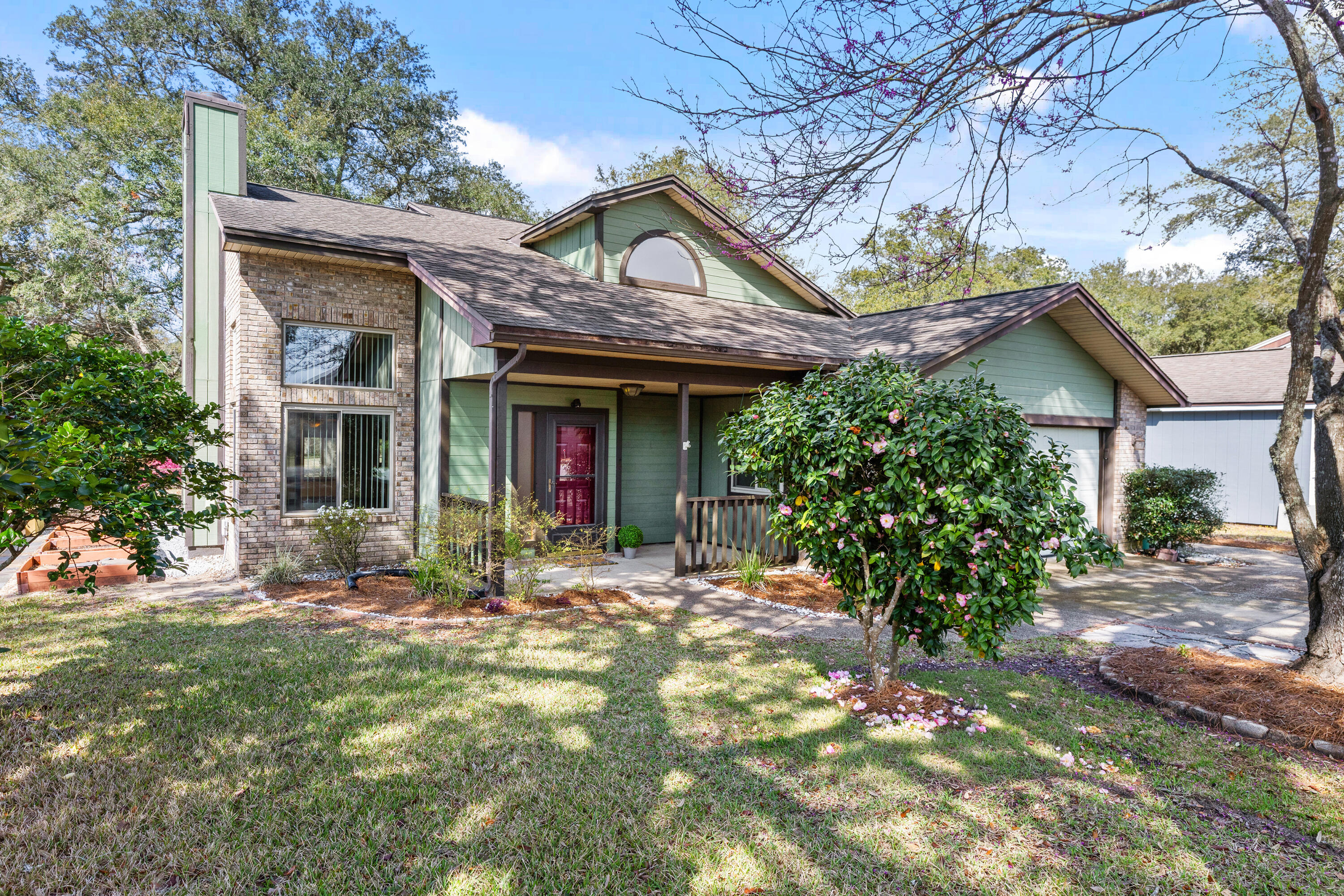 Cedar Ridge Home With No HOA Fees! Discover charm and convenience in this lovely 3-bedroom, 2.5-bath home! Moments from Eglin AFB, Duke Field(15mins), and Emerald Coast beaches(22mins). 

The heart of the home features a cozy fireplace in the magnificent living room, & the spacious kitchen flows effortlessly into the dining area. Unwind in the stunning, light-filled sunroom overlooking your serene, natural grounds and fenced backyard, which backs up to the former Eglin Golf Course (closed). A sizable first-floor primary suite serves as a private retreat, offering convenience and seclusion. Shopping & dining are just moments away. Schedule your tour today! The agent believes the information provided is accurate and true; the buyer & the buyer's agent are to verify all info deemed important.