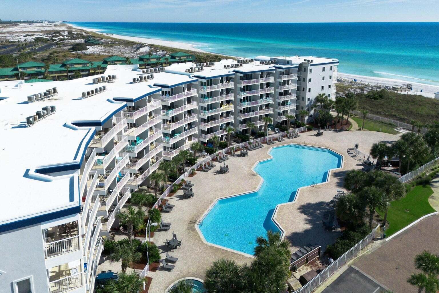 VA APPROVED! Priced to sell! This is the lowest-priced unit to hit the market in this building in years. Fully furnished unit in Destin West Beach and Bay Resort with access to white sand beaches, a lazy river, and resort style amenities, making it ideal as a vacation getaway or income producing rental. Projected gross income is approximately $30,000 per year Future rental bookings are already in place, providing immediate income potential for the new owner from day one. This is a great opportunity to own a beach property with income potential in a high demand area. Investment property.
Destin West is one of the Emerald Coast's most sought after resort communities, offering owners and guests access to multiple pools, a lazy river, hot tubs, fitness center, and private beach access. The resort's signature sky bridge conveniently connects the gulf side and bay side amenities, giving you the best of both worlds without ever crossing traffic. Destin West offers an onsite Marina with 25 slips available for rental.
Strong HOA. Fully furnished. Prime beachside location. Gulf and bay views. Resort style amenities. Immediate rental income potential.
This is a rare opportunity to own one of the best values currently available on Okaloosa Island.