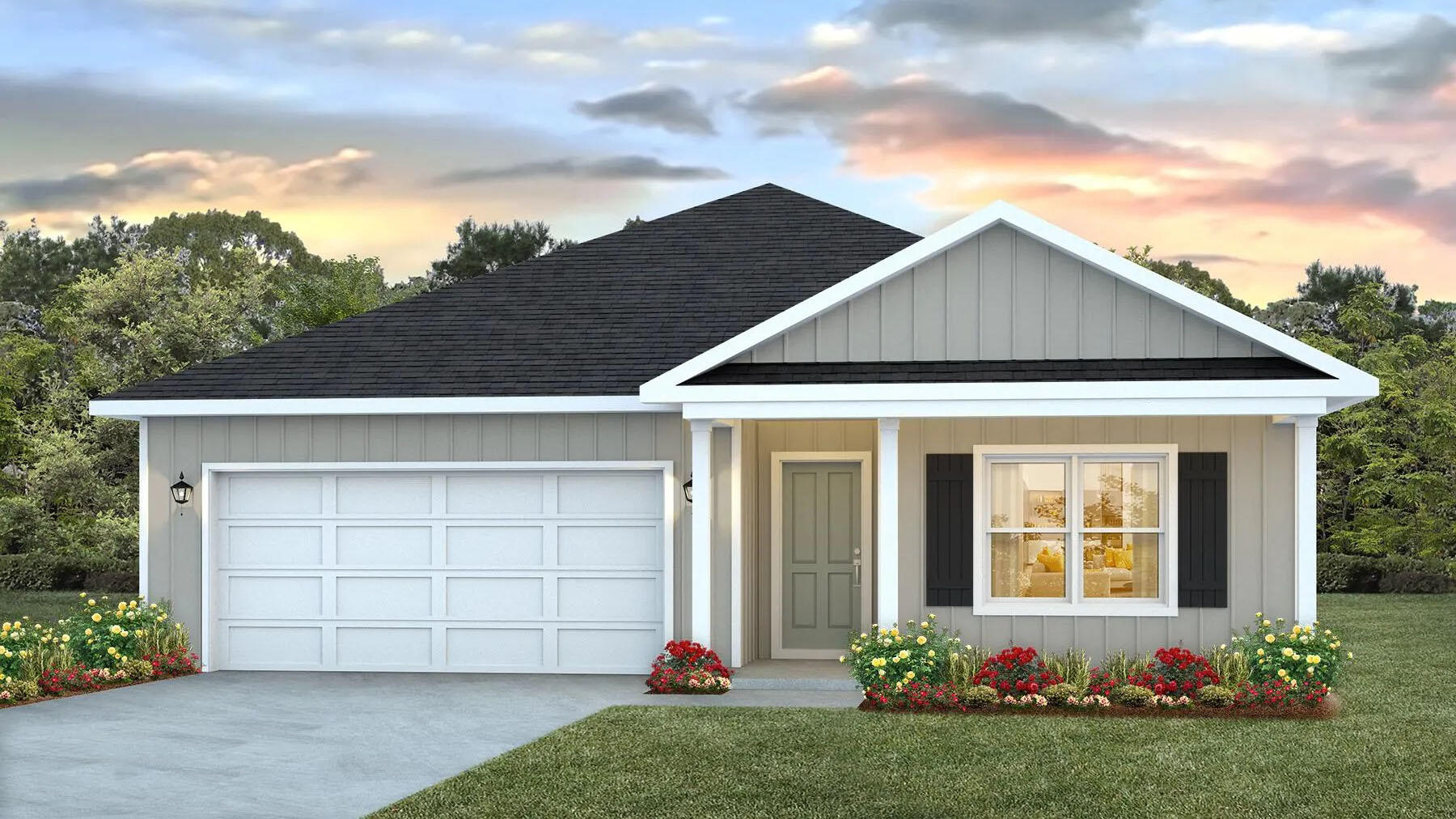 GORGEOUS NEW construction going up now in Marlin Place with a community pool, pavilion, sanded volleyball court, cornhole area and streetlights for residents to enjoy. Just under 1,800 square feet, this beautiful single- story home offers 4-bedrooms with 2-bathrooms, a 2-car garage, and a seamless open layout. Outstanding & spacious floorplan. Stunning Quartz countertops in kitchen and baths, all stainless-steel appliances, gorgeous EVP wood look flooring & plush carpet in the bedrooms. So many great amenities and this highly desirable home comes standard with a Smart Home Technology package with several Smart devices for your convenience. Home also includes hurricane fabric window & door protection and a beautiful classic curb appeal. ALL LISTING pictures, colors, features, and size may vary. Square footages are approximate.