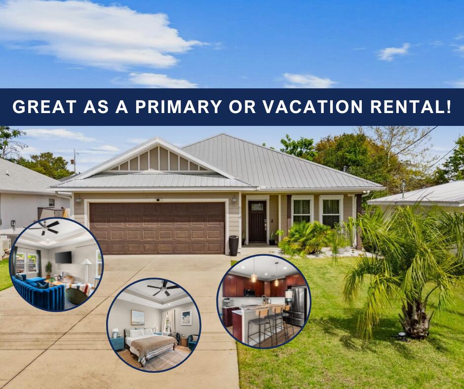 Located on the quiet west end of Panama City Beach, close to Carillon, Camp Helen, and Lake Powell, this immaculate home would make a great primary residence, vacation home, or investment property.

HIGHLIGHTS INCLUDE:
--Wood look tile flooring throughout
--Open plan living/dining/kitchen
--Samsung dishwasher, microwave, and electric range; LG fridge with ice and water and two drawers
--Master suite includes palm mural, walk-in closet, and master bath; tray ceiling in bedroom
--Split bedroom plan:  Front bedroom could also be a quiet office
--Low maintenance landscaping and turf (More time for grilling and chilling!)
--Two-car garage can be used for parking, storage, or as an awesome game room

Come see this lovely home today!  
We look forward to your offer!