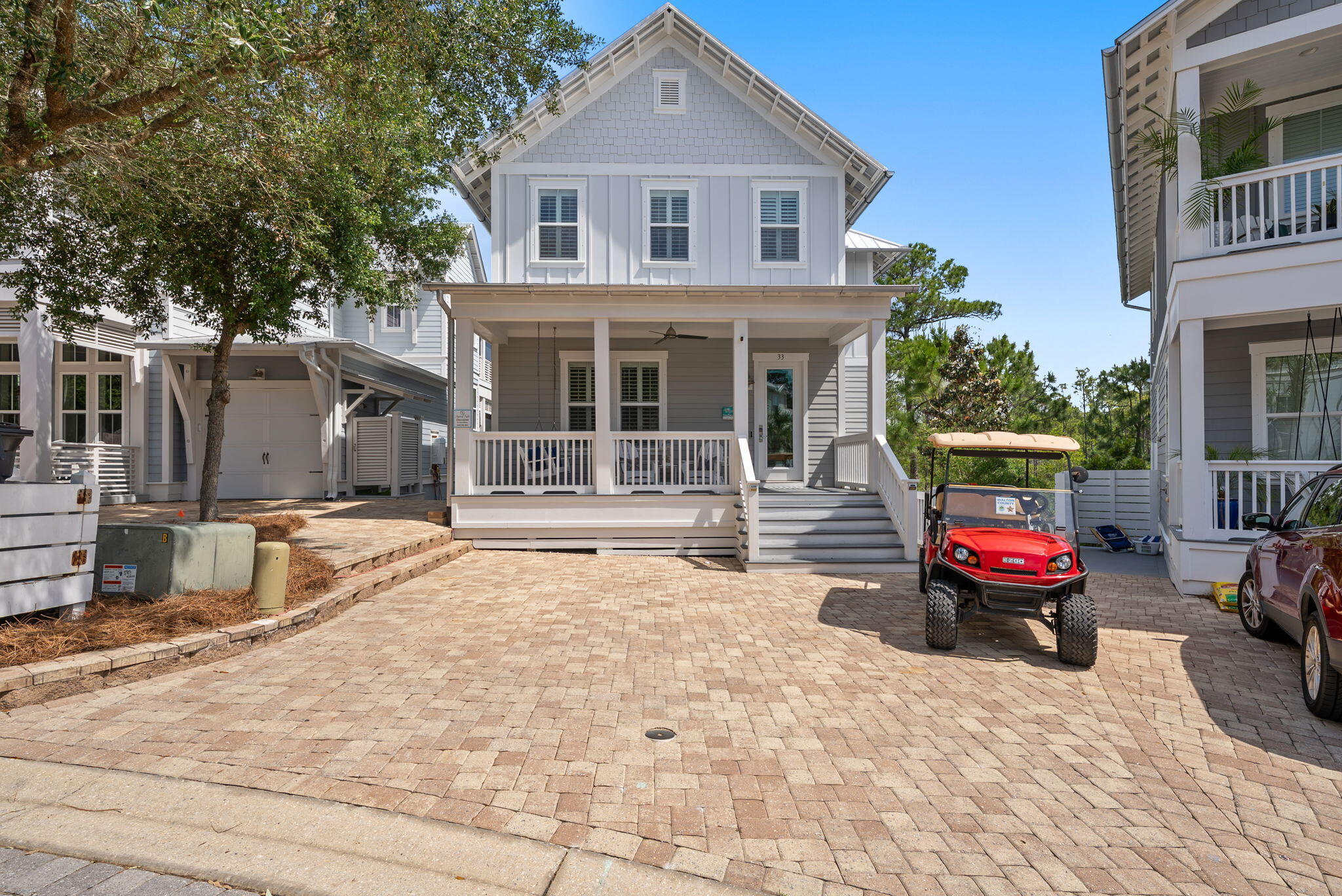 Nestled along the pristine coastline of Santa Rosa Beach, 33 Emerald Beach Way offers the perfect blend of luxury, comfort, and coastal charm--backing directly up to the natural beauty of Point Washington State Forest.

This beautifully appointed home is just moments from the sugar-white sands and emerald-green waters that define the Emerald Coast, while also offering rare privacy and tranquil wooded views right in your backyard.

Step inside to discover a bright, open-concept floor plan designed for both relaxation and entertaining. The spacious living area features abundant natural light, high ceilings, and elegant finishes throughout. The gourmet kitchen is a chef's dream, complete with modern appliances, generous counter space, and stylish cabinetry. The home features well-appointed bedrooms, including a serene primary suite that serves as a private retreat with a spa-like ensuite bath. Outdoor living is just as inviting, with a private patio or balcony perfect for morning coffee while enjoying peaceful forest views, or unwinding after a day at the beach.

With direct access to miles of scenic trails for hiking and biking in the state forest, this property offers a unique combination of coastal living and outdoor adventure. Whether you're seeking a full-time residence, vacation getaway, or investment opportunity, this home delivers.

Conveniently located near dining, shopping, and the best of 30A, yet tucked away for privacy--this is a rare opportunity to own a slice of paradise where nature meets the coast.

Buyer to verify all dimensions and listing details.