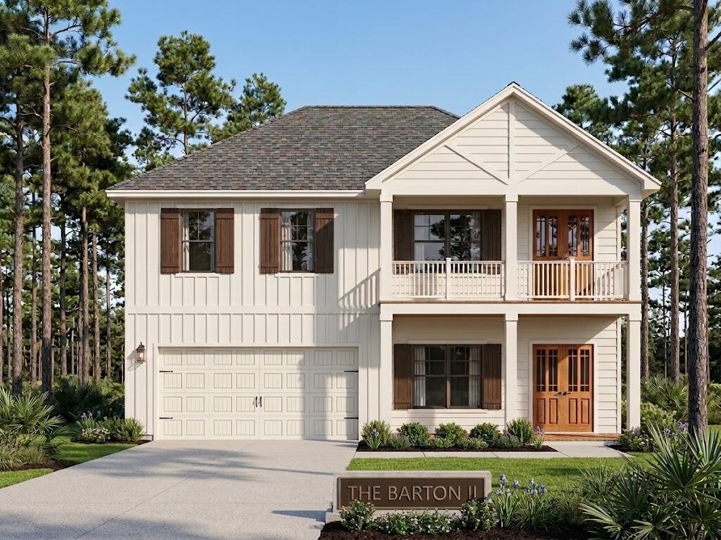 Step into the Barton II by Valor Communities, a warm, inviting haven beautifully designed for your family. The main living area flows seamlessly from a cozy family room into a bright dining space and a gourmet kitchen with a central quartz island counterop. Luxury LVP in living room with extra lighting throughout the home.  main-floor bedroom provides a welcoming retreat for guests, tucked near a private office and mudroom. Upstairs, the primary suite serves as a personal sanctuary, complete with a sitting area and spa-like tile bath. Two additional bedrooms, two full baths, and a spacious loft opening to a lovely upper porch complete this exceptional layout. Mahogany entry doors and wood stair treeads add to the charm! Visuals feature a similar home for inspiration. . Bear Creek is a gated, master-planned community with resort-style pool, tennis courts, pickleball courts, and basketball courts, workout room, and playground.