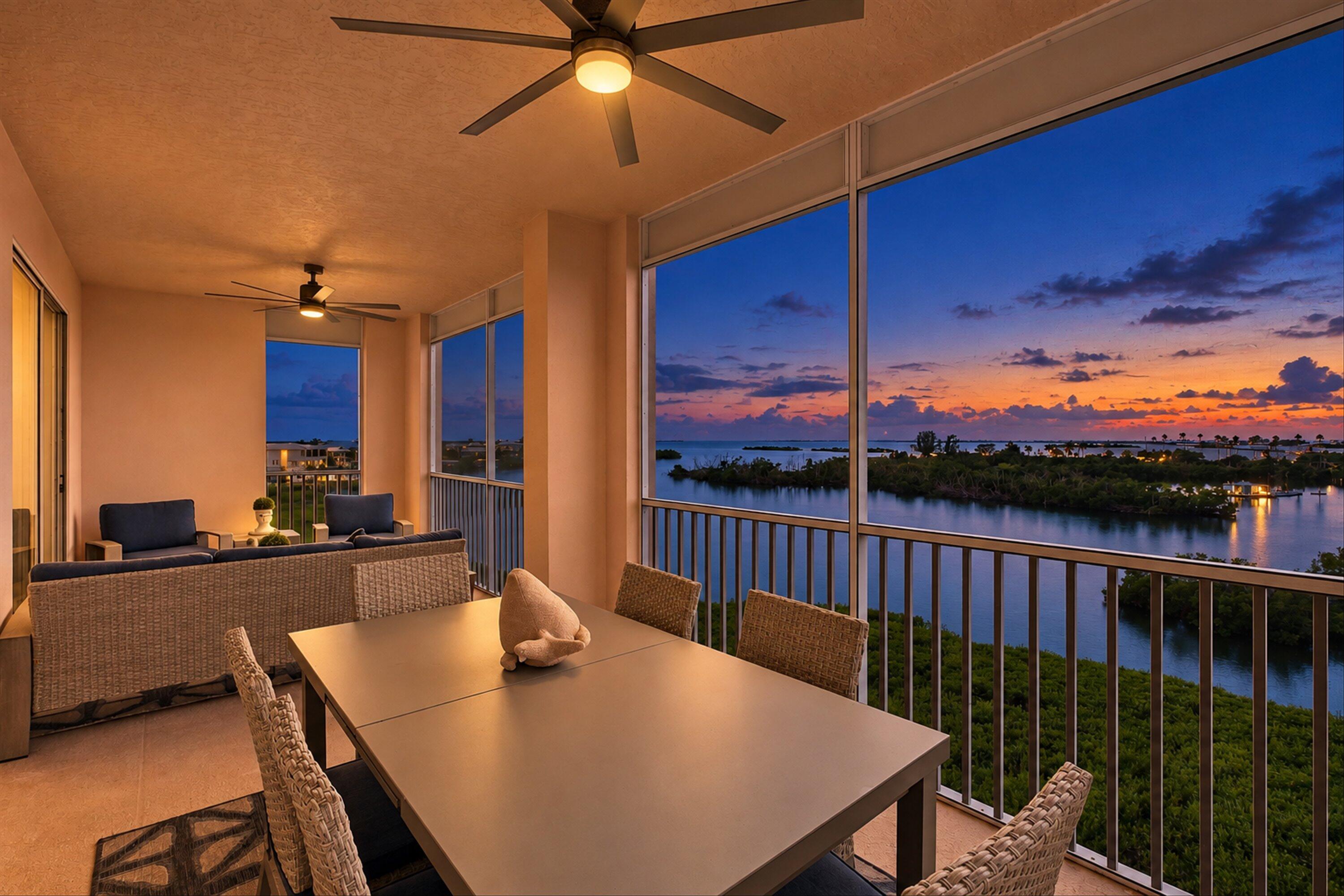 Waterfront living in Placida at Boca Vista Harbor. This fifth-floor 3-bedroom, 2-bathroom condo offers sweeping views of the Intracoastal Waterway from the large screened balcony. The open floor plan features a generous living and dining area, kitchen with breakfast bar, and plenty of natural light throughout. The primary suite offers direct balcony access along with a private bath featuring dual vanities and a walk-in shower.

Located in a gated waterfront community, residents enjoy a heated pool, spa, tennis courts, clubhouse, and kayak launch with access to the surrounding waterways. A private one-car garage provides convenient parking and additional storage. With Boca Grande just minutes away and a full-service marina and restaurant nearby, this is an ideal opportunity for a primary residence, vacation getaway, or investment property. Enjoy the relaxed coastal lifestyle of Placida with boating, fishing, kayaking, beaches, and dining all close by.