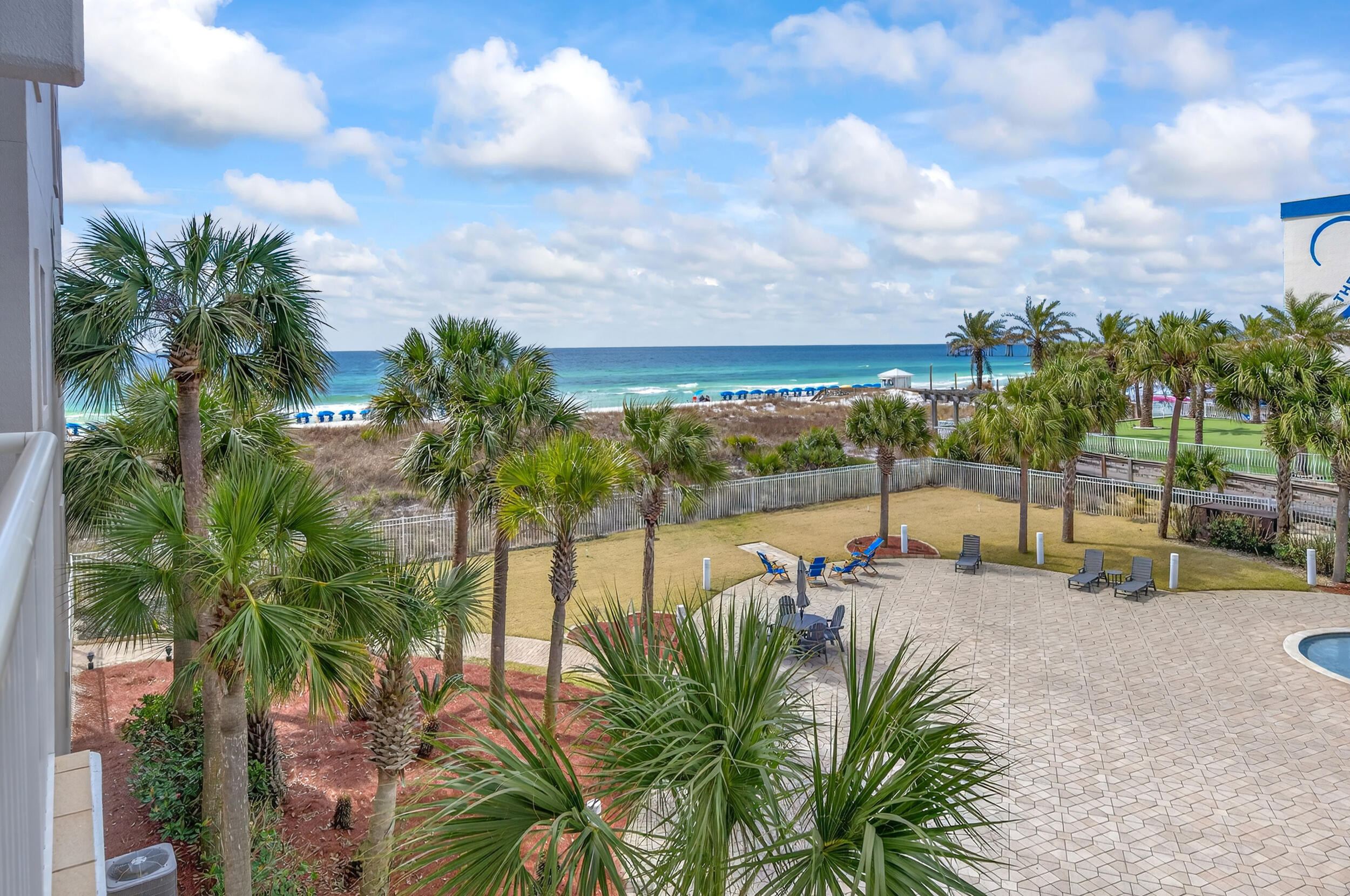 Experience coastal living in this fully furnished, Gulf front, third-floor end unit at Destin West Beach & Bay Resort Gulfside. Situated on Okaloosa Island, this unit has the ability to sleep 6 with Rental projections coming in at $42K+. The owners have meticulously maintained the property as if it were their own personal residence, consistently reinvesting in upgrades and improvements year after year. The unit has an active online presence, including a popular Facebook page that could convey with the sale. Positioned on the same level as the pedestrian bridge, this condo offers effortless access to the amenities of Destin West Bayside. The unit has an open ended balcony, showcasing views of the Gulf and a sparkling pool. Updates include a 2025 water heater, 2024 HVAC, 2024 Samsung Smart T Vs, custom-made mold-proof drapes, an owner's closet, and an in-unit washer and dryer. You'll find cohesive tile flooring throughout, high ceilings, and elegant crown molding. The kitchen features new soft-close white cabinetry doors, leathered granite countertops, and brand-new brushed stainless steel appliances. The primary suite features a tray ceiling, abundant natural light, plantation shutters and a private en suite bath. The second bedroom is designed as a bunk room with its own en suite bath with a tiled walk-in shower. There is an abundance of parking in the covered parking garage. This unit has exceptional income potential as a short-term rental powerhouse on Okaloosa Island, which is home to The Boardwalk, popular restaurants, family-friendly attractions, and a 1,200-foot fishing pier. This resort has unbeatable amenities including a 700-foot lazy river, multiple heated pools (waterfall, kiddie, and covered pool), hot tubs, a private beach, fitness center, charcoal grills and picnic areas, and a 600-foot marina. Whether you're seeking a vacation retreat or investment property, this gem delivers the ultimate coastal lifestyle!