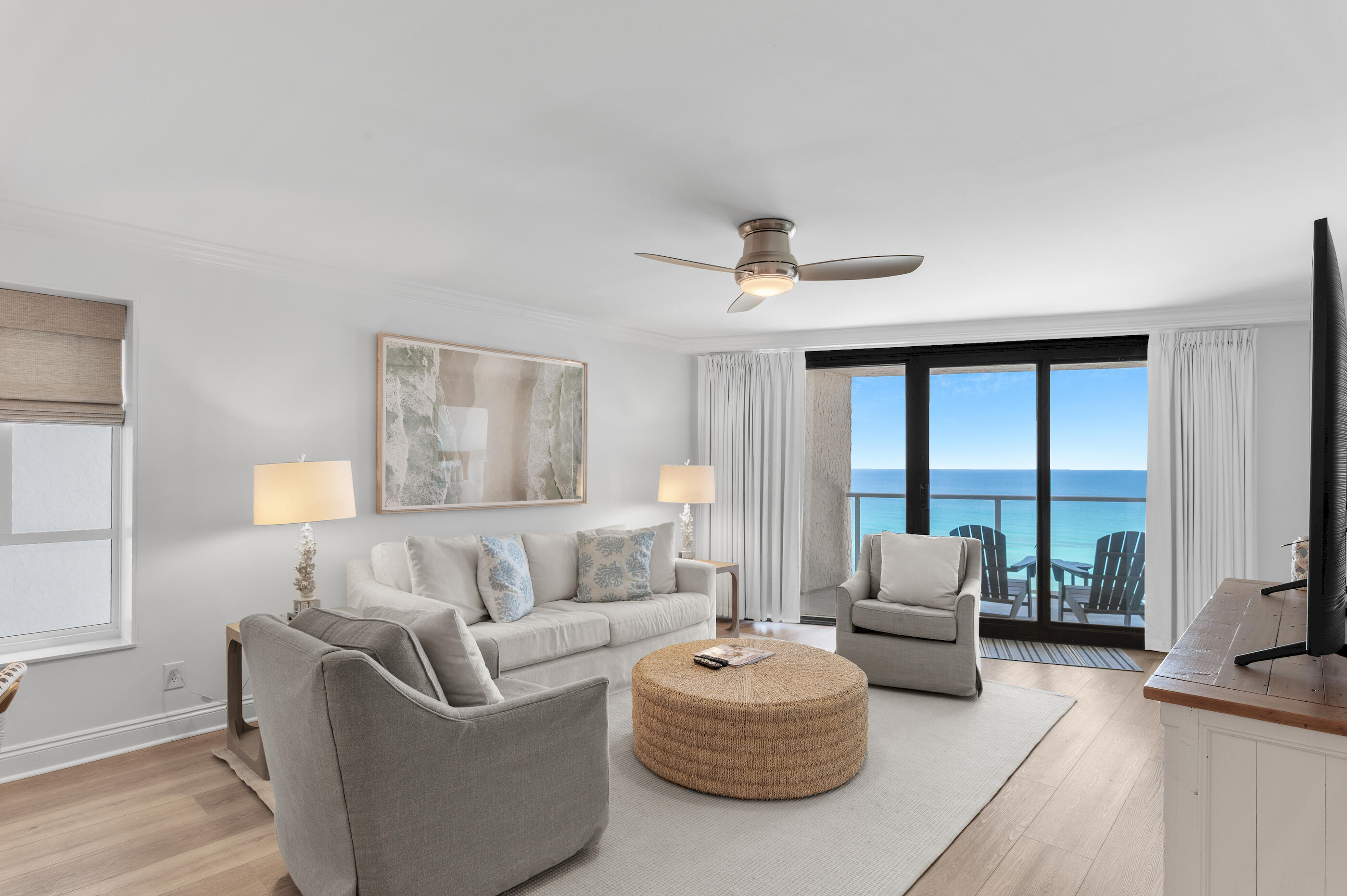 GULF FRONT * OFFERED FULLY FURNISHED* Experience elevated coastal living in this beautifully renovated Gulf-front condominium on the 10th floor of Beachside Two at Sandestin Golf & Beach Resort. Offering 2 bedrooms, 2 bathrooms, and breathtaking panoramic Gulf views, this sophisticated retreat blends modern elegance with the relaxed charm of beachfront living.  Achieved highest category on Sandestin's Management Program as an 'E rating' to command top rental tier income.  Brand new pool and pool deck installed and completed in 2025.

The open-concept living space has been thoughtfully redesigned with a fresh coastal aesthetic, featuring a fully renovated kitchen complete with quartz countertops, stainless steel appliances, white shaker-style cabinetry, and seamless flow into the dining and living areas--perfect for entertaining or unwinding after a day at the beach. Step onto the private balcony and take in sweeping views of the emerald waters and sugar-white sands. From morning coffee to unforgettable sunsets, this Gulf-front oasis provides the ultimate setting to relax and recharge.

The Gulf-front primary suite serves as a luxurious retreat with private balcony access, a spacious walk-in closet, and a beautifully updated ensuite bath. The guest bedroom offers stylish accommodations with a queen bed, while a new in-unit washer and dryer add everyday convenience. Beachside Two offers an exceptional resort lifestyle with direct beach access, a newly renovated Gulf-front pool, private beach walkover, fitness room, and an updated modern coastal lobby. Located within the renowned 2,400-acre Sandestin Golf & Beach Resort, residents and guests enjoy access to four championship golf courses, a full-service marina, world-class tennis facilities, miles of scenic walking and biking trails, premier dining and shopping, and the unique convenience of golf-cart living throughout the resort.


Perfectly situated near the beachside restaurant and tiki bar, as well as the vibrant Village of Baytowne Wharf, this stunning Gulf-front residence offers the ultimate blend of luxury, recreation, and coastal charm on the Emerald Coast.