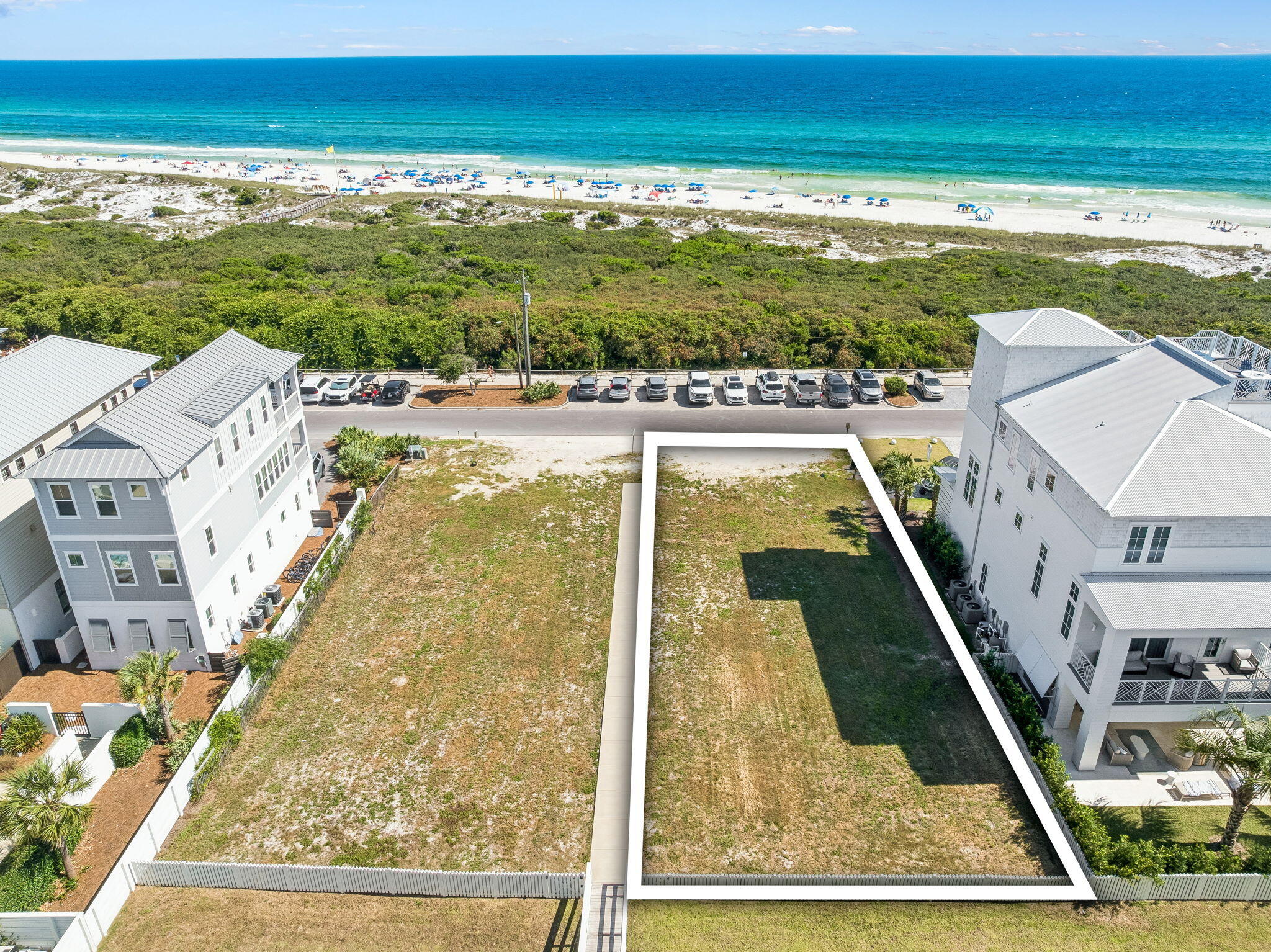 A rare opportunity to build your dream coastal retreat steps from the Gulf. Situated in Shoreline Estates at Inlet Beach, this lot offers stunning Gulf views and sits directly across from the sugar-white sands and emerald waters that define 30A living. Surrounded by newly constructed luxury homes, the neighborhood sets a striking precedent for what can be built here. A multi-story design would capture sweeping Gulf views from every level. 

Inlet Beach remains one of the most sought after beach communities affording residents with a quaint coastal town flair while remaining geographically poised minutes from the iconic town center of Rosemary Beach in addition to all of the world class dining and entertainment venues 30A has to offer.