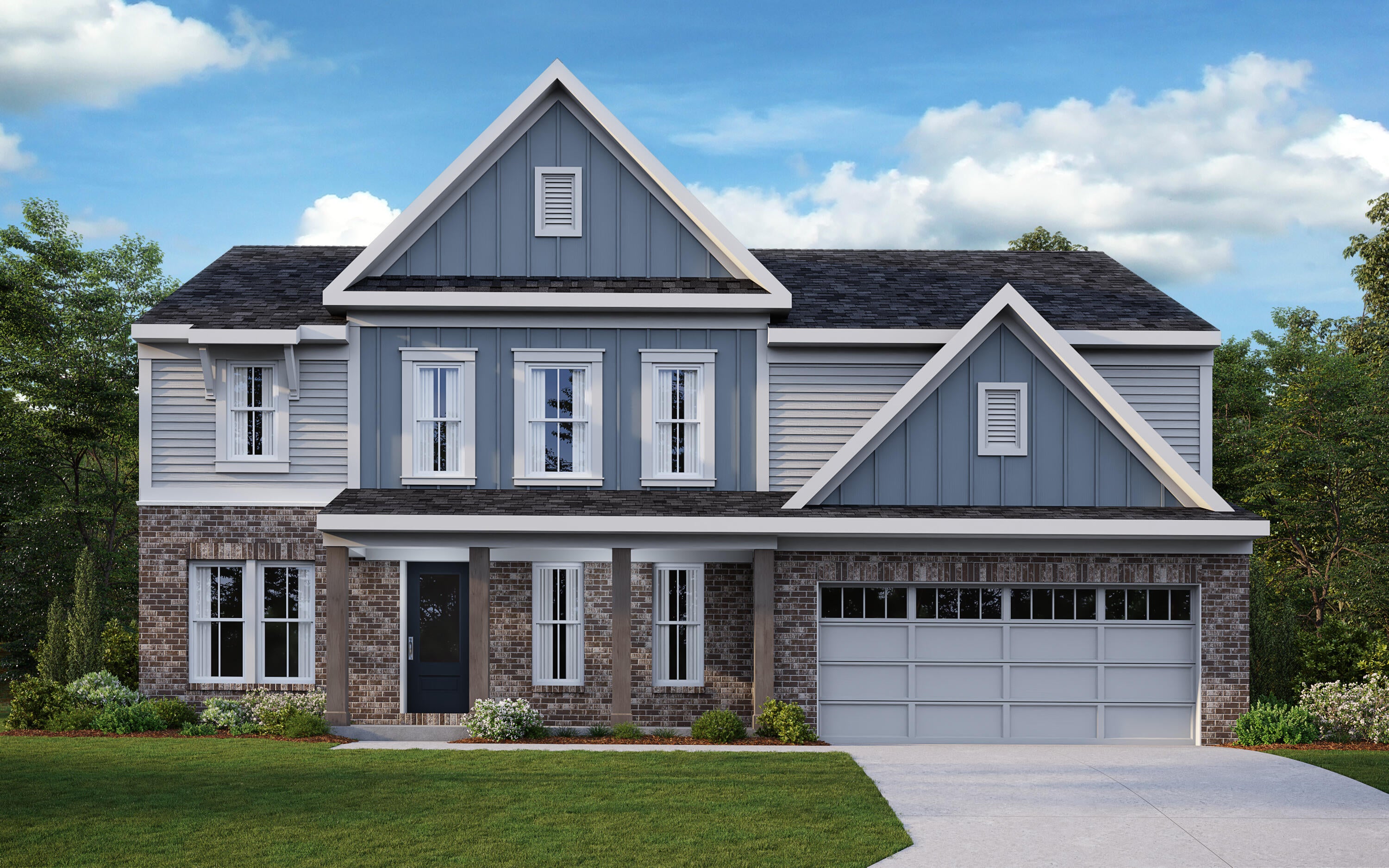 New construction by Fischer Homes in the beautiful community of The Dunes at Sandbar, featuring the stunning Wyatt design. This unique plan offers 4 bedrooms, 2 full baths, and 1 half bath. The expansive family room is the perfect gathering space. Spacious open kitchen with a large island, quartz counters, and walk-in pantry connects to the morning room, which walks out to the covered patio. The owner's suite features a spacious private bath and oversized walk-in closet. Included is a versatile rec room on the first floor. The spacious 2-bay garage completes this exceptional home.