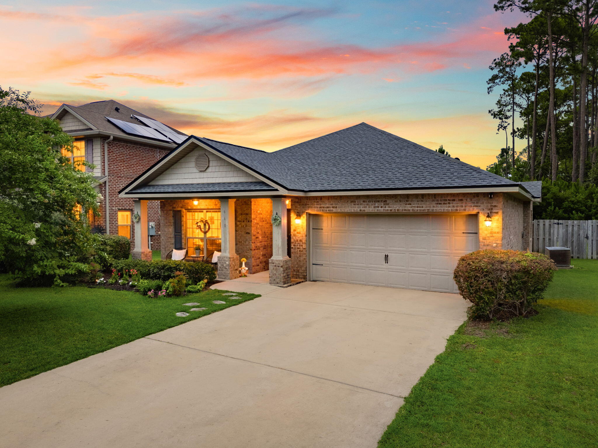 Beautiful Move-In Ready home  in highly sought after Driftwood Estates! Experience effortless coastal living at 660 Cocobolo Drive. Thoughtfully updated with a new roof (April 2026 valued at over $19,000) and brand-new guest room carpeting installed just today! This inviting home is ready for its next owner. The kitchen is equipped with premium appliances and granite countertops, blending style and functionality for everyday living and entertaining alike. Outside, the private, fenced backyard with the enclosed screened porch creates a peaceful setting for morning coffee, weekend barbecues, or simply unwinding after a day at the beach.
Ideally situated just minutes from the white-sand beaches of the Emerald Coast, Scenic 30A,Grand Boulevard and many other local options for shopping, dining, and entertainment, this home offers the perfect combination of comfort, convenience, and coastal charm. The neighborhood amenities  will keep you busy for a while. Driftwood Estates offers endless activity with an incredible community pool, playground, walking trails and a walking track, pickleball and tennis courts, basketball, and even fishing ponds! Schedule your showing NOW! 660 Cocobolo Drive is a must-see.