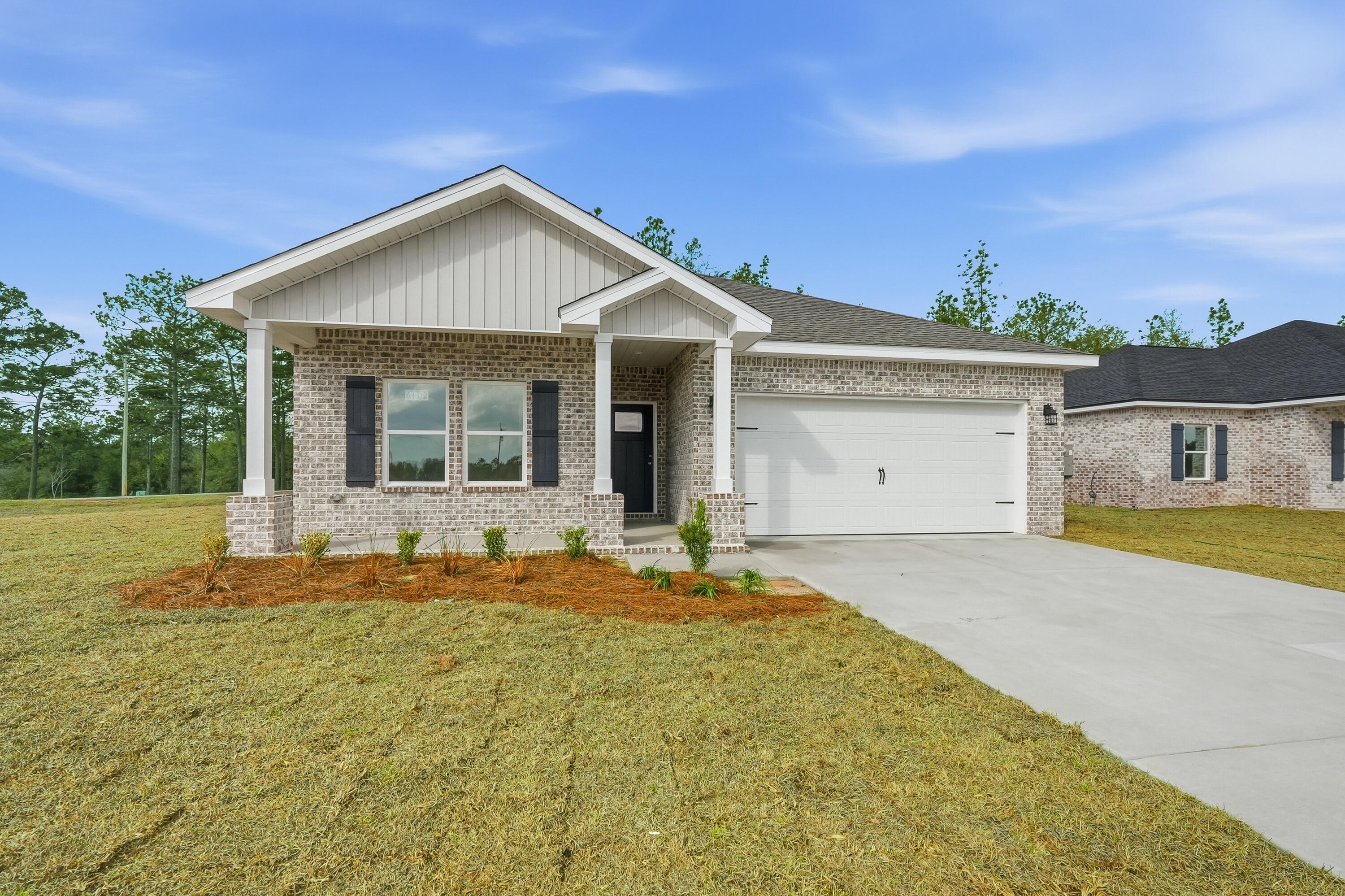 MAYBELL II estimated for JULY completion! Beautiful all brick home featuring an elevated finish package plus front and rear porches for relaxing. Interior highlights include LVP flooring throughout the common areas, cozy carpet in bedrooms, white shaker cabinets, quartz countertops & an open-concept layout designed for both everyday living & entertaining.  Buyer has added many upgrades to this model; seller will contribute up to $15,000 towards buyer closing costs (call for details).  Photos of similar sold home, colors, finishes & elevation may vary.