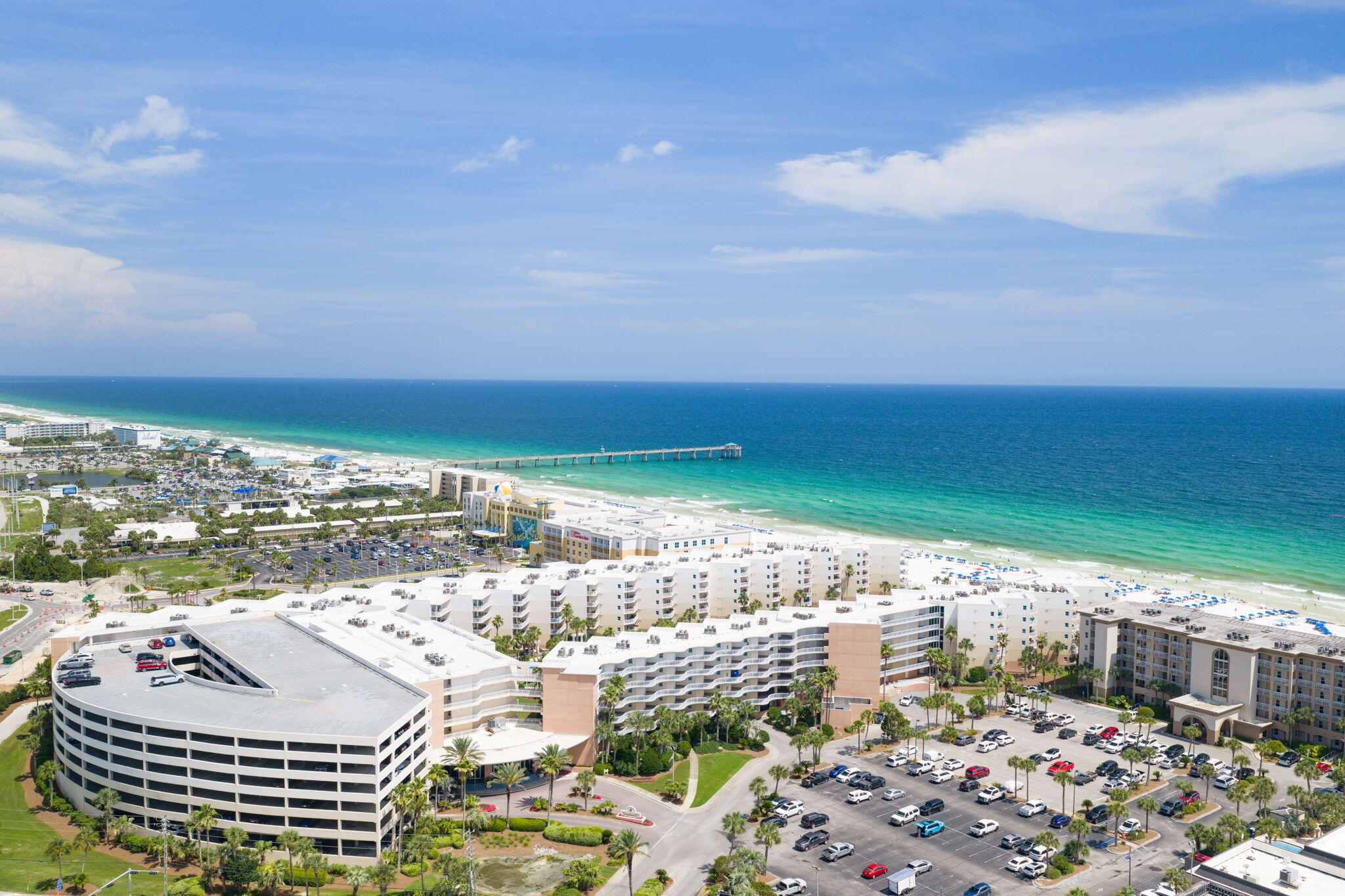SELLER TO PAY $10,000 TOWARD BUYER'S CLOSING COSTS! Welcome to Waterscape, a top Gulf front resort! This beautifully furnished one bedroom, two bath condominium with bunk beds comfortably sleeps 6 and offers the perfect blend of coastal charm, family friendly amenities, and exceptional investment potential.Ideally situated within the resort overlooking the courtyard and pool area, this condo allows you to enjoy the excitement and the resort atmosphere from the comfort of your large private balcony. Inside, you'll find inviting beach-inspired decor, a spacious floor plan and accommodations designed for relaxation and functionality. Waterscape is renowned for its 490 ft. of Gulf frontage, where sugar white sand meets the emerald waters of the Gulf. Resort amenities are second to none, featuring three sparkling pools, including one heated pool, two hot tubs, a spectacular water fall feature, a lazy river, and a dedicated children's play area. Owners and guests appreciate the convenience of covered parking, easy beach access, and a roomy storage closet, perfect for beach gear. Positioned in the heart of Ft. Walton Beach, Waterscape is minutes away from dining, shopping, entertainment, fishing, and boating. Wake up to the sound of the Gulf, spend your days enjoying the world class amenities, and create unforgettable memories in one of the Emerald Coast's most popular destinations. Your piece of paradise awaits at Waterscape!