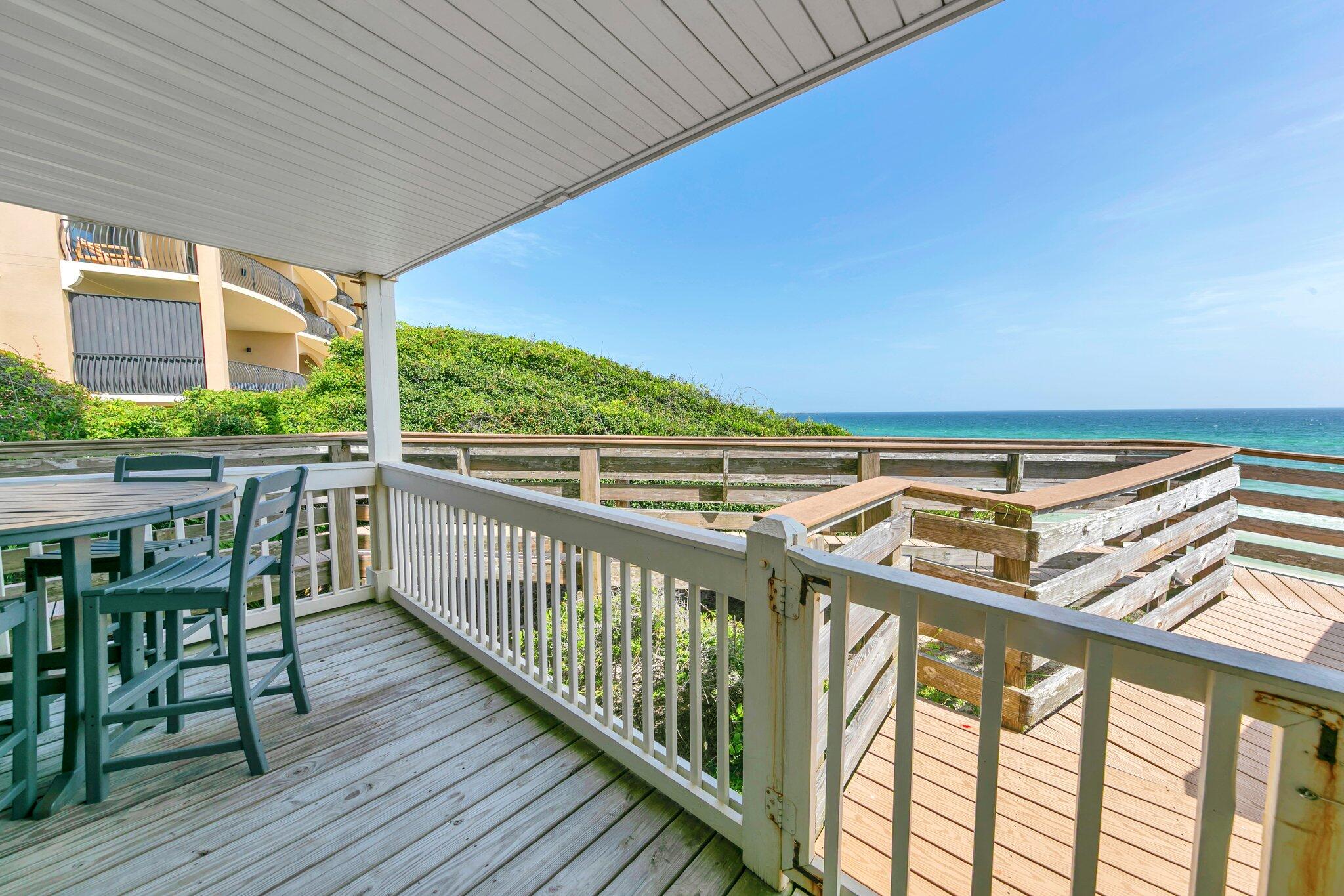 Positioned along one of the most sought-after stretches of Scenic 30A between Rosemary Beach and Alys Beach, Mistral Unit 1 presents a rare opportunity to own Gulf-front property in a boutique beachfront community without the ultra-luxury price point increasingly common along 30A. Nestled within an intimate low-density development of only 24 residences across three stories, Mistral offers a quieter, more relaxed ownership experience with elevated Gulf views, direct beach access, easier accessibility, and significantly less congestion than many larger resort-style condominium communities. In today's Florida condo market, buyers emphasize building condition, future assessments, financing stability, and long-term ownership confidence. Mistral stands apart because many major improvements are already completed, including the roof, balconies, beach stairs and boardwalks, HVAC system, hot water heater, and completed SIRS requirements--minimizing uncertainties buyers are carefully evaluating in today's environment. Sold fully furnished and turnkey, Unit 1 offers exceptional flexibility for both personal enjoyment and short-term rental income potential. Owners and guests conveniently access the renowned dining, shopping, and coastal lifestyle offerings of Rosemary Beach, Alys Beach, and the broader 30A corridor, all while benefiting from the privacy and exclusivity of a boutique Gulf-front setting. Rarely does a property combine true beachfront ownership, completed capital improvement , lower-density exclusivity, and a premier 30A location this effectively, making Mistral Unit 1 an increasingly compelling opportunity along the Emerald Coast.