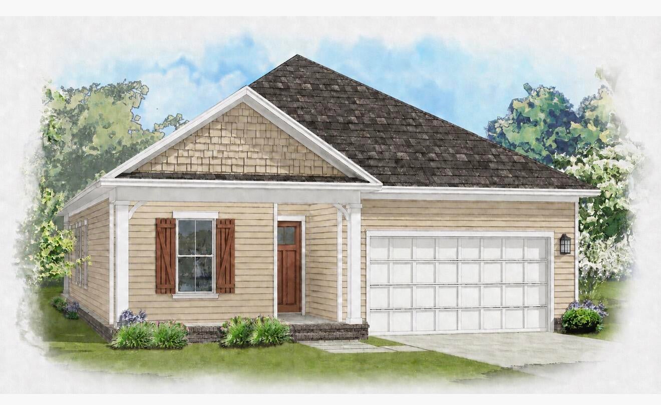 Seller pays $10,000 ''anywhere money'' plus 1% of the purchase price toward total closing costs (and $2000 if using the preferred lender)! This highly popular Dogwood plan will be complete in May '27. This plan sells so fast due to its spacious and well thought out, one story floor plan! 2000 sq ft of gracious living boasting 4 bedrooms, 2 baths, a very large living, dining area and kitchen (with butler's pantry and LOTS of white, shaker cabinet space), a huge center island, quartz countertops, premium fixtures and hardware, apron front sink, gas range and all stainless appliances. The primary suite is an impressive size and the primary closet is very large and features custom built-ins! This premium lot backs up to woods for extra privacy beyond the backyard and patio. This is a must see!