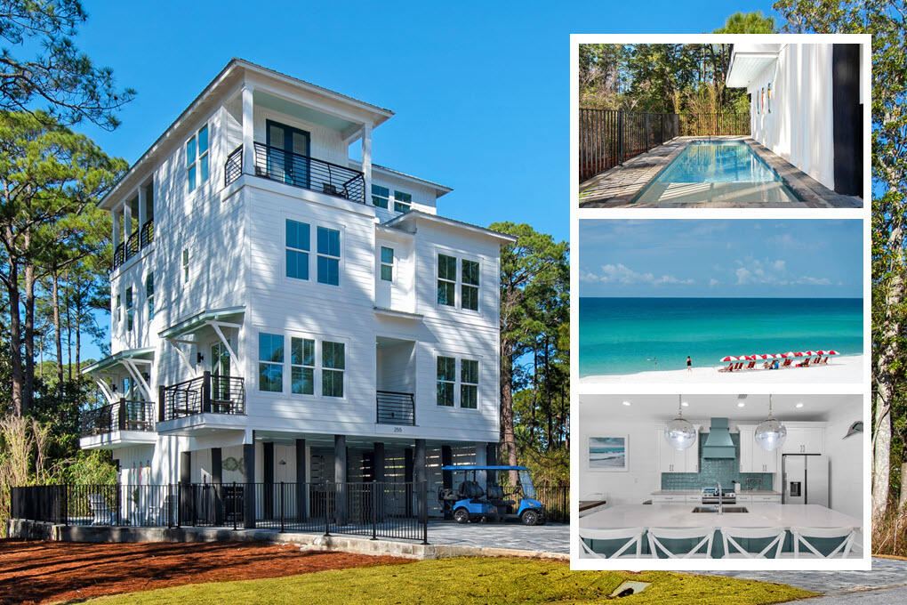 Short term rental powerhouse featuring a brand new 2023 build on scenic 30A with Gulf and coastal dune lake views, 8 bedrooms each with private baths, multiple indoor/outdoor living spaces including a 4th-story covered dining deck, private seasonally heated pool, and massive 19 person sleeping capacity to maximize revenue.

Designer furnishings, professional photography and full inventory to convey for immediate revenue generation.

Less than 1/3 mile to 30A's newest beach access ensures high occupancy. Includes a free six-seater golf cart, grill, and two paddleboards for added guest appeal.

Designed from the ground up to ensure easy, low cost maintenance and best possible yield.

Do an Internet search on Legacy Beach Homes of Destin, Florida to view real time calendars for availability Seller is listing over $100 million worth of properties from their portfolio (35 large STRs in the Destin/Miramar/30A area with an average appraisal value of slightly over $3M each.).

The seller is only selling 10% of the portfolio. Seller will withdraw this and/or any other remaining listings once the first  $10 million (approximately)  in sales have been achieved.

Seller (Equisource Holdings dba Legacy Beach Homes) does not disclose property-level rental revenue data. Buyer to perform their own due diligence regarding income potential. However, the appraisal in the document section of this listing may include the appraiser's revenue projection. 

Seller will make all reasonable efforts to facilitate the transfer of future reservations. 

The Seller does not have to sell.  Property has been priced based on recent appraisal and reflects the seller's minimum acceptable price.

Most recent appraisal and inspections in docs section