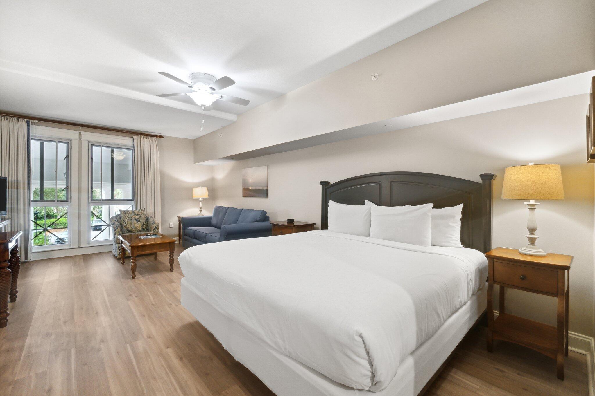 Discover The Grand Sandestin #2215 - a beautifully appointed studio condo nestled in the heart of Sandestin Golf and Beach Resort!  
This bright, open-concept space boasts modern decor, a cozy sleeping nook, and a well-equipped kitchenette, making it an ideal personal retreat or rental investment; $29k in rental income for 2022, and potential for more!
Residents enjoy a wide range of resort amenities, including pristine beaches, golf courses, fitness centers, a spa, and a marina, all centrally located near the vibrant shopping, dining, and nightlife of Baytowne Wharf. With its prime location, stylish interior, and access to world-class amenities, this condo offers luxury living and excellent rental potential in paradise!