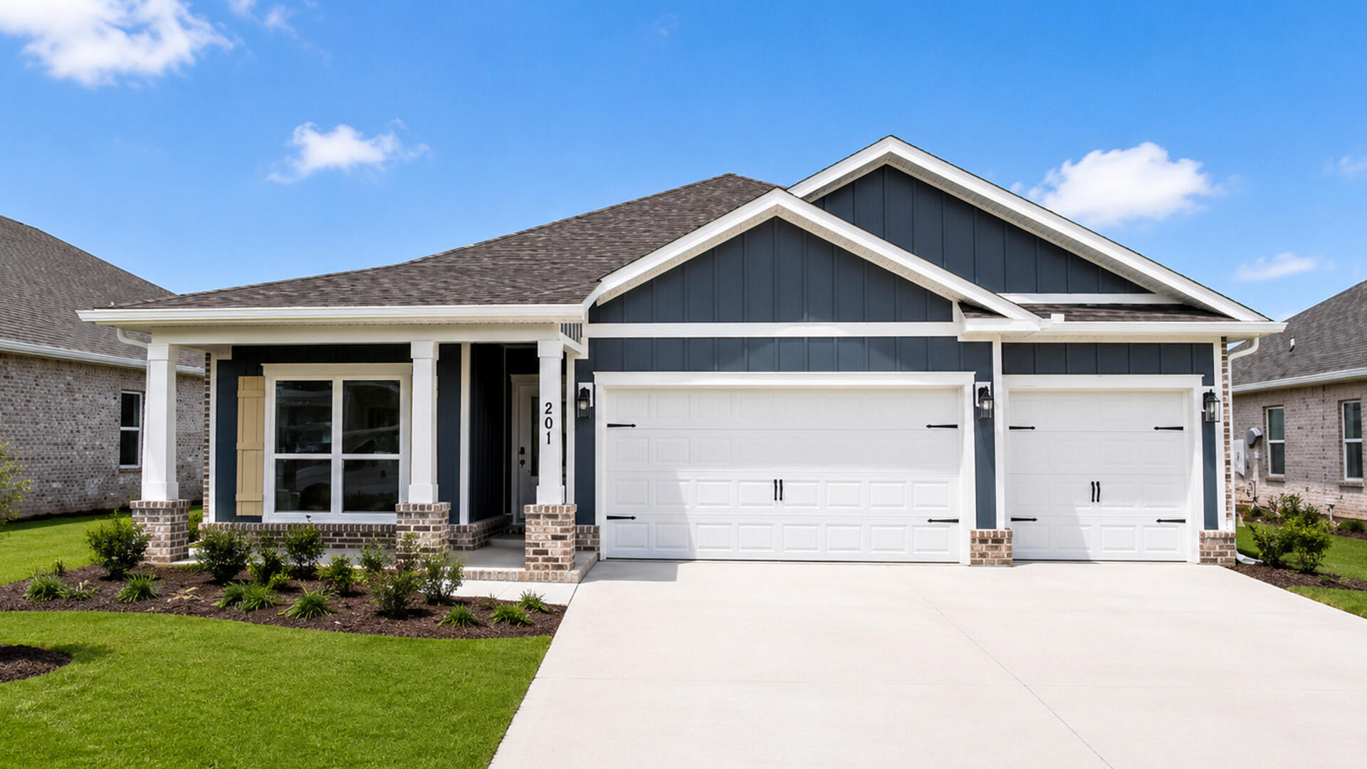 Welcome to 201 W Farm Owl Drive, a new home ready for move in at Owls Head Farms in Freeport Florida. Step into the bright entry with EVP flooring leading through the expansive foyer that opens to a spacious open concept floor plan. As you enter the open living area you will find yourself at the heart of the home where the kitchen impresses with quartz countertops, matte black plumbing fixtures, tile backsplash and an island that serves as a gathering point for family and friends. Upper and lower cabinetry as well as a pantry allow for plenty of storage options. An appliance package that includes a stove, microwave and dishwasher is standard.