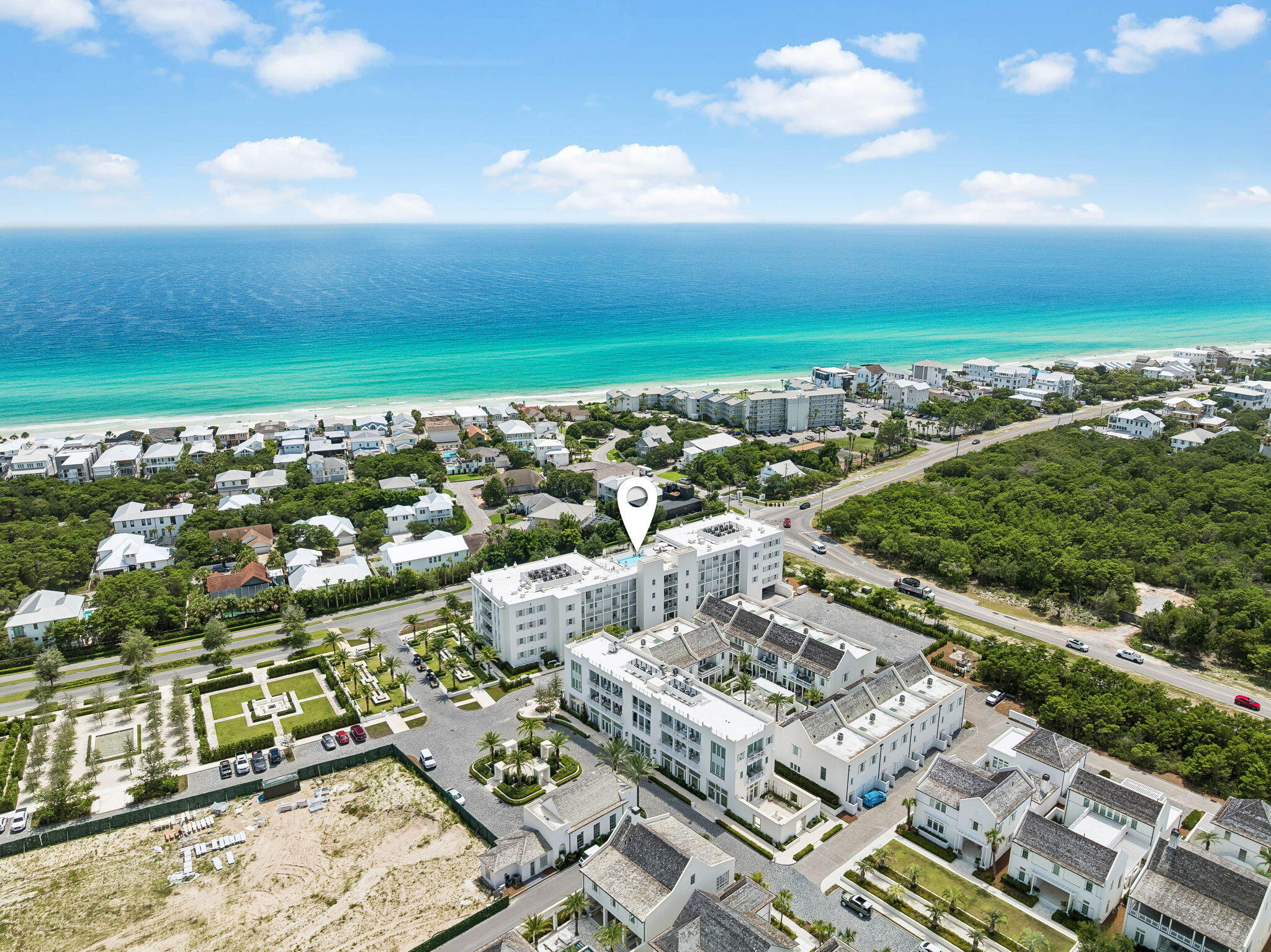 Elegantly positioned along Scenic Highway 30A, this exceptional third-floor residence within the prestigious Kaiya Club Residences offers a rare combination of refined luxury, privacy, and effortless coastal living. Thoughtfully designed with two bedrooms, two-and-a-half bathrooms, and an open-concept floor plan, Residence 305 seamlessly blends sophisticated interiors with inviting outdoor living. The spacious living and dining areas flow onto a generous private balcony, creating the perfect setting to relax and enjoy the tranquil surroundings.
Designed to impress, the gourmet chef's kitchen features abundant pantry storage, premium Wolf and Sub-Zero appliances, and exquisite finishes that complement the residence's contemporary coastal aesthetic.
Residents are welcomed through Kaiya's stunning Grand Lobby, a beautifully curated gathering space that serves as the heart of the community while providing exceptional resort-style service and an elegant arrival experience.
Life at Kaiya is centered around balance, wellness, and connection. Owners enjoy access to a spectacular rooftop pool overlooking the Gulf, complete with lounge seating, private cabanas, grilling areas, and breathtaking views. Pedestrian-friendly pathways connect residents to nearby dining, boutique shopping, and the sugar-white beaches that make 30A one of the country's most sought-after coastal destinations. Optional membership opportunities at the exclusive Kaiya Club provide privileged access to the private Kaiya Beach Club, where elevated beachfront service, exceptional coastal dining, and thoughtfully curated amenities create an unparalleled Gulf-front experience.
Combining architectural excellence, an unmatched location, and access to one of the most exclusive club lifestyles along Scenic Highway 30A, Residence 305 presents an extraordinary opportunity to own within one of the area's most distinguished luxury communities.