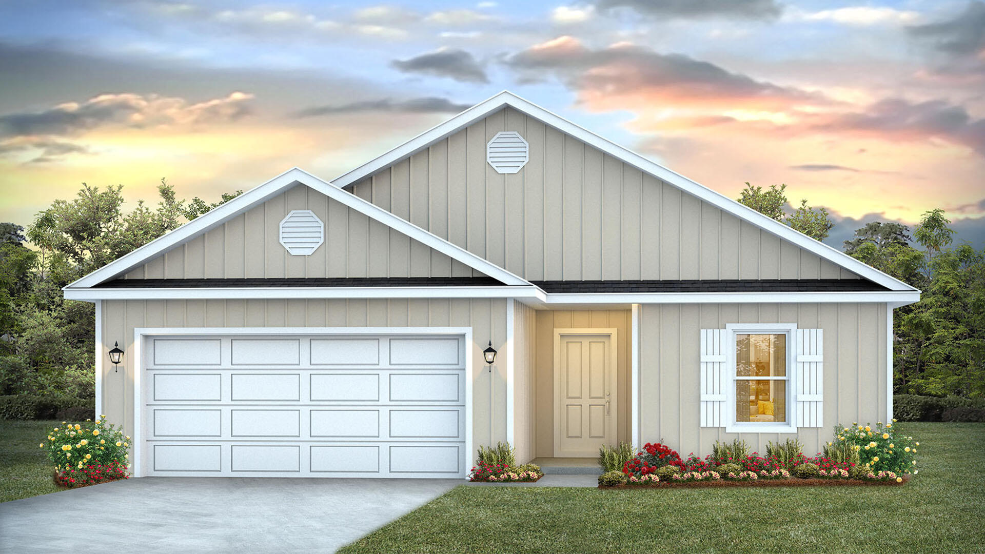 Welcome to 107 Dockside Road in Magnolia the Bluffs located in Freeport, Florida. This home features the Lismore floorplan and is under construction. Entering the home, you will find a foyer with EVP flooring leading to the open concept living area.

Continuing into the heart of the home, you will find an open concept living area. Here, the kitchen is open to the living area and features quartz countertops, stainless steel appliances, and an island with a breakfast bar that creates the perfect spot for casual dining or entertaining. The adjoining dining area is well-positioned for family meals, while the living room offers a comfortable space to relax, complete with views of the backyard. Two guest bedrooms and a full bathroom are located off the entry hall. These rooms are perfectly sized with each offering plenty of closet space and easy access to the shared bath.

This home features a seamless living space with EVP flooring while carpet in each bedroom provides a feel of comfort. Privately located at the back of the home, the primary bedroom offers a peaceful retreat. The large bedroom is complemented by an ensuite bathroom, featuring a dual vanity, a large shower, and an expansive closet designed for all your wardrobe needs. The laundry room is off the kitchen and is complete with extra storage shelves. The patio at the back of the home provides the perfect place to enjoy outdoor living. For more information on the Lismore floor plan, give us a call today!