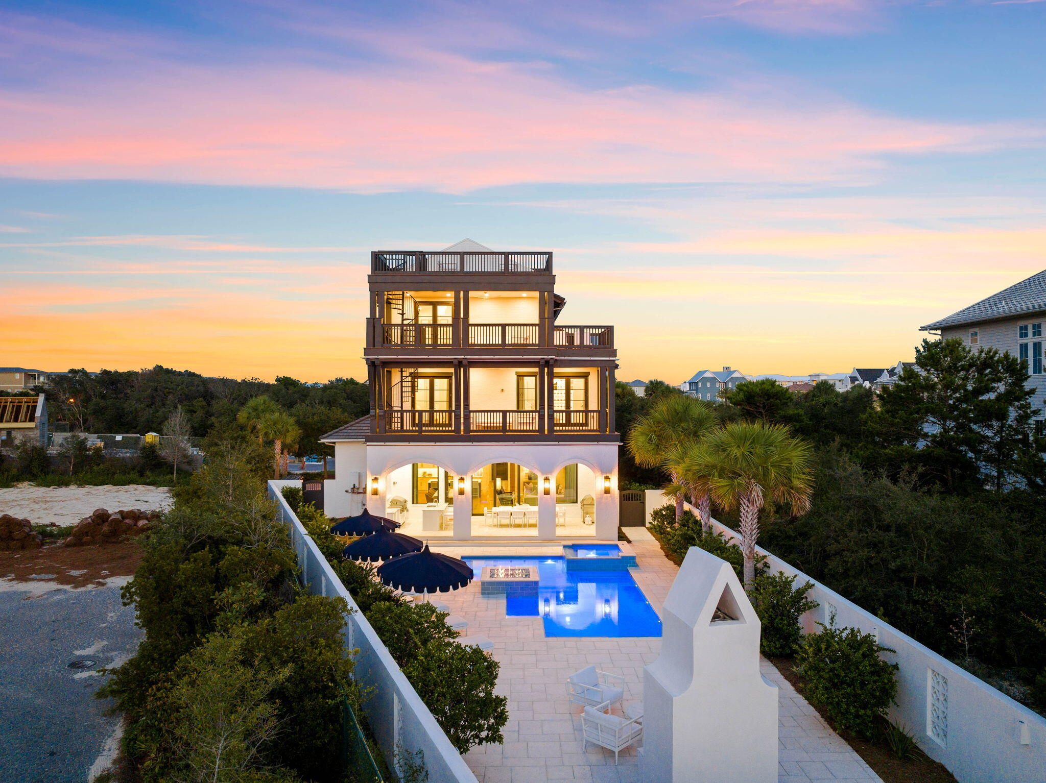 Discover 48 Paradise By The Sea, an exquisite coastal retreat nestled between Alys Beach and Rosemary Beach. Located in the exclusive private gated community of Paradise By The Sea, this luxurious residence offers unparalleled privacy and security with a dedicated security guard at the entrance.
This home is situated in a non short-term rental community, ensuring a serene and peaceful environment for its residents. Fully remodeled to the highest standards, 48 Paradise By The Sea boasts a brand-new roof and meticulously updated interiors throughout. The property offers Gulf views that can be enjoyed from multiple vantage points within the home. Spanning three floors and accessible by a private elevator, this elegant residence features expansive balcony spaces, perfect for

soaking in the panoramic views and coastal breezes. The three-car garage provides ample space for vehicles and storage, while the outdoor kitchen and private heated pool create an ideal setting for entertaining and relaxation.

Experience the epitome of coastal luxury living at 48 Paradise By The Sea, where every detail has been thoughtfully curated for your comfort and enjoyment. Don't miss this rare opportunity to own a piece of paradise in one of the most coveted communities along 30A.