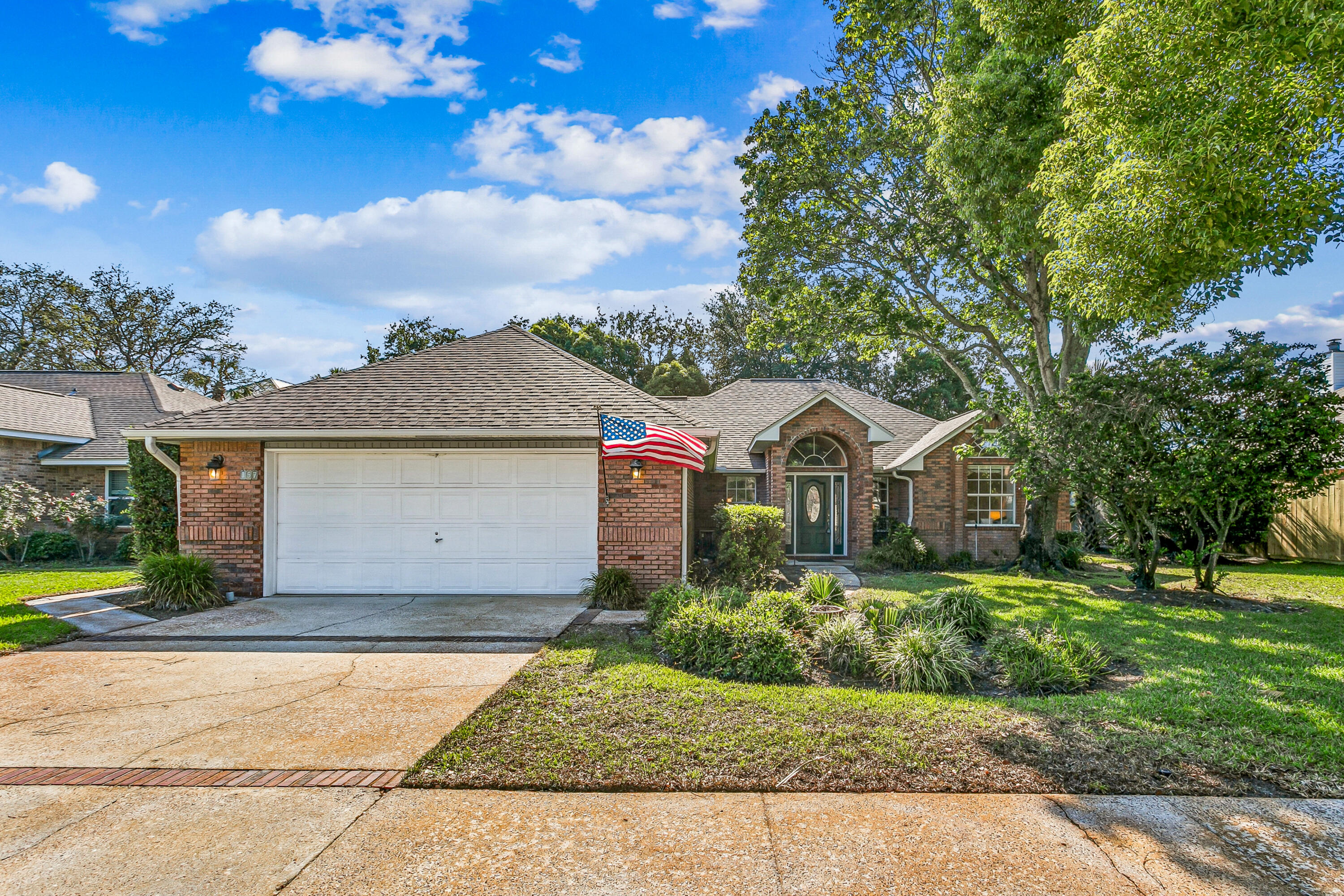 Welcome to the Florida lifestyle you've been dreaming of--where vintage charm meets coastal convenience and no-HOA freedom. Just minutes from Destin's white-sand beaches, this inviting home sits in a walkable neighborhood with sidewalks leading to two public beach accesses. Sunrise strolls and sunset swims can be part of your daily routine.
Inside, the home features a warm layout with character throughout. The large family room offers a vaulted ceiling, gas fireplace, and skylights that fill the space with natural light. A separate den provides flexible use for an office, reading room, or play area. The kitchen includes a breakfast bar and opens to the dining room for easy entertaining.
The primary suite includes an 11' x 7' walk-in closet and a bright master bath with a skylight. Two additional bedrooms and a second full bath offer comfortable space for family or guests. Practical features include hurricane shutters and a utility sink in the laundry area--perfect after beach days.
Whether you're seeking a full-time home or a peaceful coastal retreat, this property offers charm, location, and a relaxed beach-town feel. With no short-term rentals allowed, the neighborhood maintains a quiet, residential atmosphere just steps from the sand.