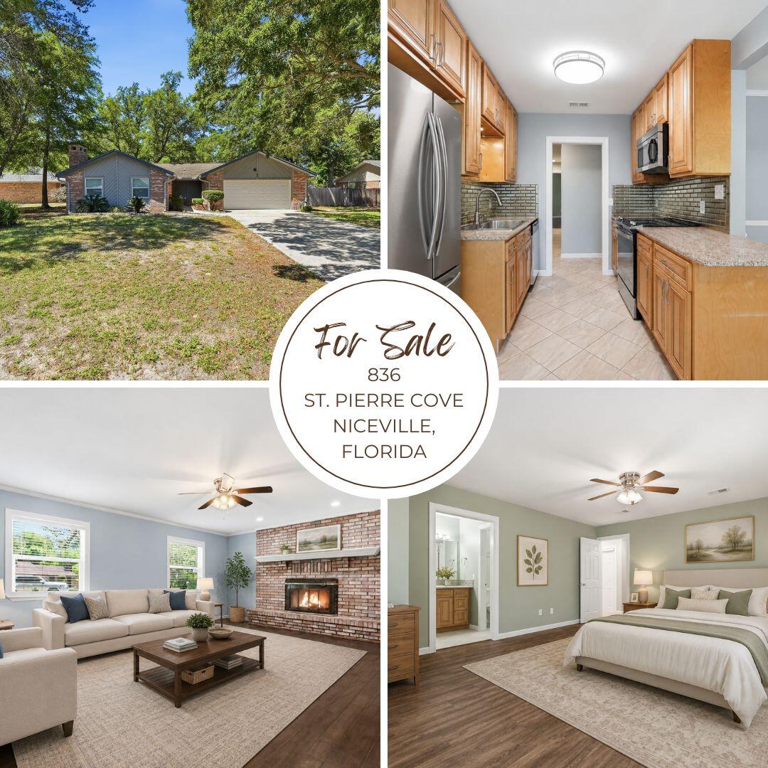 Beautiful & Spacious Home in Caribbean Village of Bluewater Bay!

Welcome to this charming 3-bedroom, 2-bathroom 1628 sq ft all-brick home located in the highly sought-after community of Caribbean Village in Bluewater Bay. Situated on a 0.29-acre lot shaded by mature live oak trees, this property offers the perfect blend of comfort, space, and privacy.

Inside, you'll find a large living room with a cozy fireplace, a formal dining room, and a spacious kitchen featuring stainless steel appliances and a dedicated dining area--perfect for everyday living and entertaining. The home also includes a convenient indoor laundry room.

The oversized primary suite offers a peaceful retreat with a private patio, large walk-in closet, and ensuite bathroom complete with a vanity, soaking tub, and separate shower. Two additional bedrooms and a full guest bathroom provide plenty of space for family or visitors.

Step outside to enjoy the privacy-fenced backyard, offering ample room for pets, children, and outdoor entertaining. A screened-in porch overlooks the backyard, creating the perfect spot to relax and enjoy the outdoors year-round.

The beautifully maintained front yard features mature live oak trees, a large driveway, and an inviting courtyard entrance that adds to the home's curb appeal.

Don't miss your opportunity to own a home in one of the area's most desirable communities--schedule your private showing today!