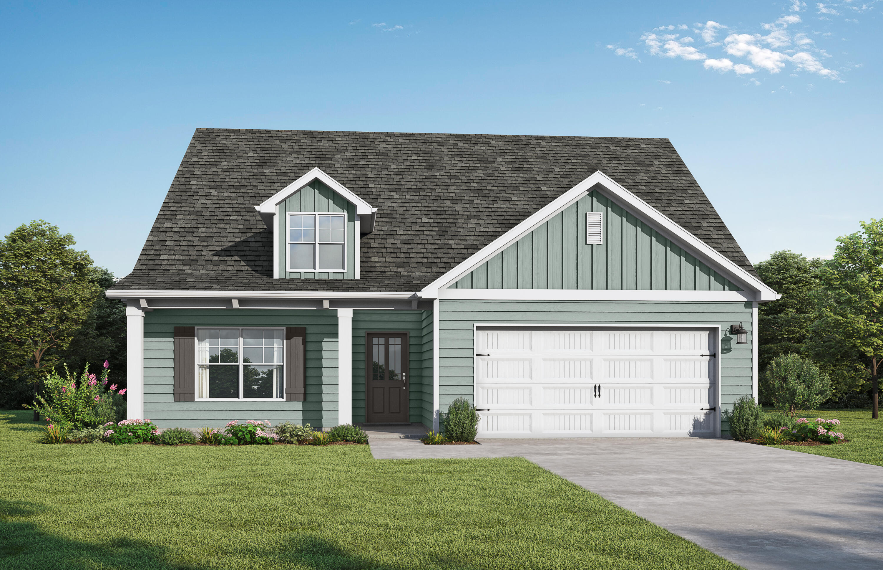 The Milton II by Valor Communities is the perfect home for a busy household. This thoughtful layout features five bedrooms and four full baths, including a private primary suite. The versatile second level includes an additional bedroom and a large bonus room, serving as a second living space or playroom. The main floor centers around an open-concept kitchen and family room, ideal for morning routines and movie nights. Complete with a two-car garage and a charming covered porch, this home offers the space and function your household needs. Visuals feature a similar home for inspiration. Residents in the Nest at Owl's Head will enjoy a resort-style pool and serene spring-fed lake.