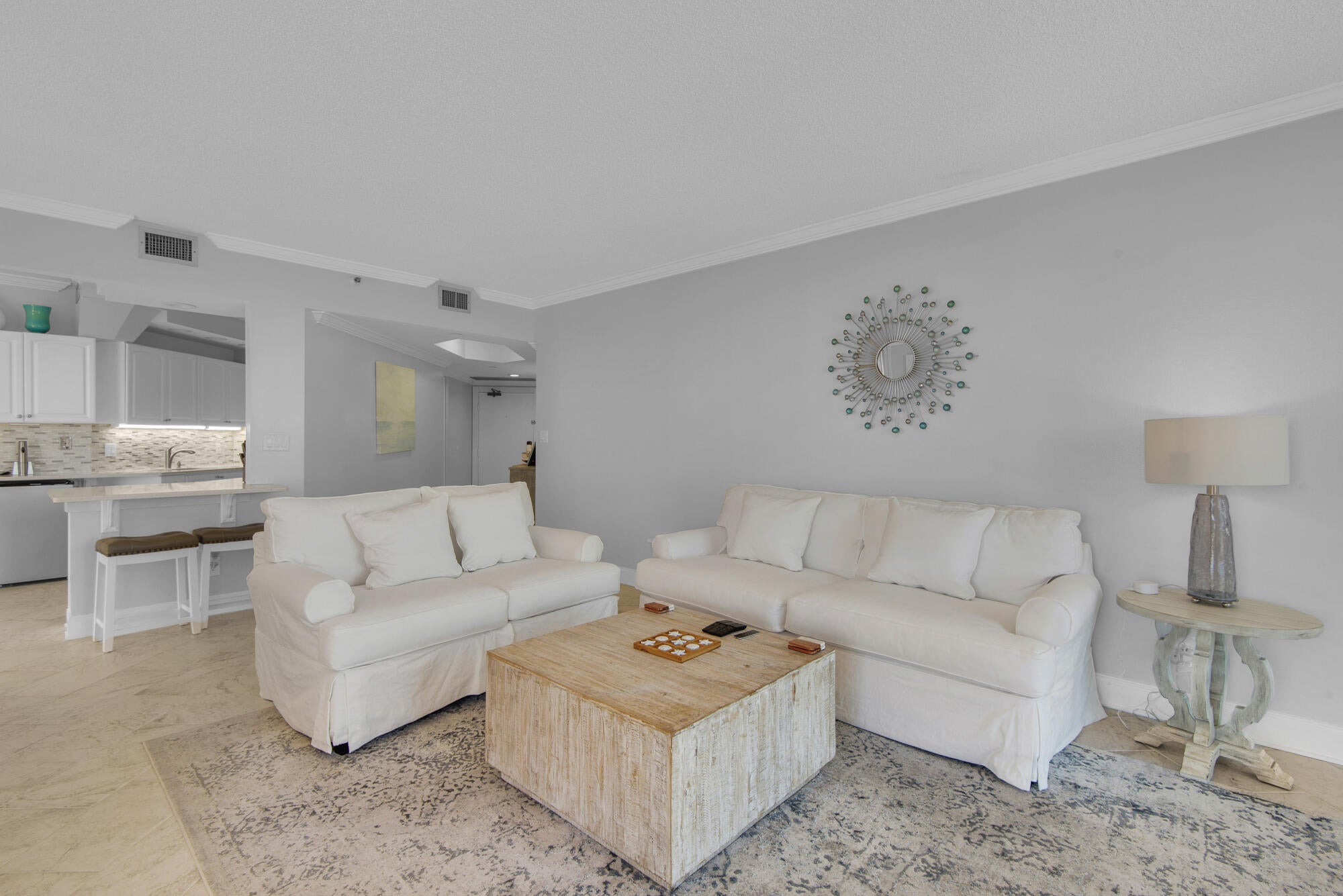 This beautiful 2 bedroom/ 2 bath unit located at Surfside Resort is unique in that it also has a separate bunk area, so you can comfortably sleep 6!  As an added bonus, the thoughtful design of the unit puts all of the bedrooms & bunk area on one side of the condo, so early risers (or night owls) can enjoy the living room and kitchen area without disturbing others! With gorgeous counter tops, stainless steel appliances and tile throughout, this condo truly feels like a home away from home.  The complex has an on site restaurant, tennis courts, pickle ball, fitness gym, heated pool, hot tub & private beach access.  Owners also get 2 beach chairs set up for them (from March-October).  Buyer to verify measurements.
Please note: Seller is a licensed real estate agent