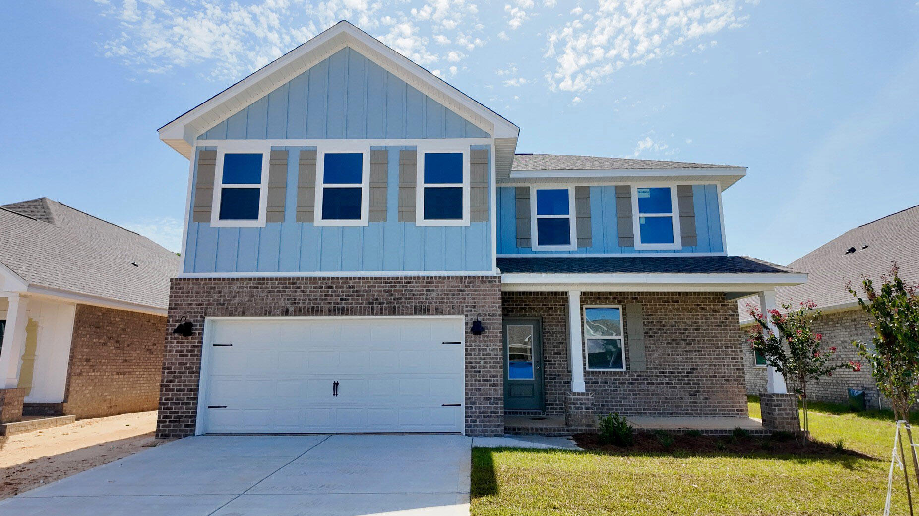 Welcome to Deer Ridge Crossing in Gulf Breeze, FL! The stunning Belfort floor plan is a well-designed 2 story model. Bedroom 1 on the first floor offers a spacious walk-in closet, & adjoining bath has a double vanity, large shower, linen and water closet. Stunning Quartz countertops in kitchen and baths, all stainless-steel appliances, gorgeous EVP wood look flooring & plush carpet in the bedrooms. The Smart Home Connect System includes several Smart Home convenient devices. Upscale home with great curb appeal. Convenient Midway location. Must see! ALL LISTING pictures, colors, features, and size may vary. Square footages are approximate.