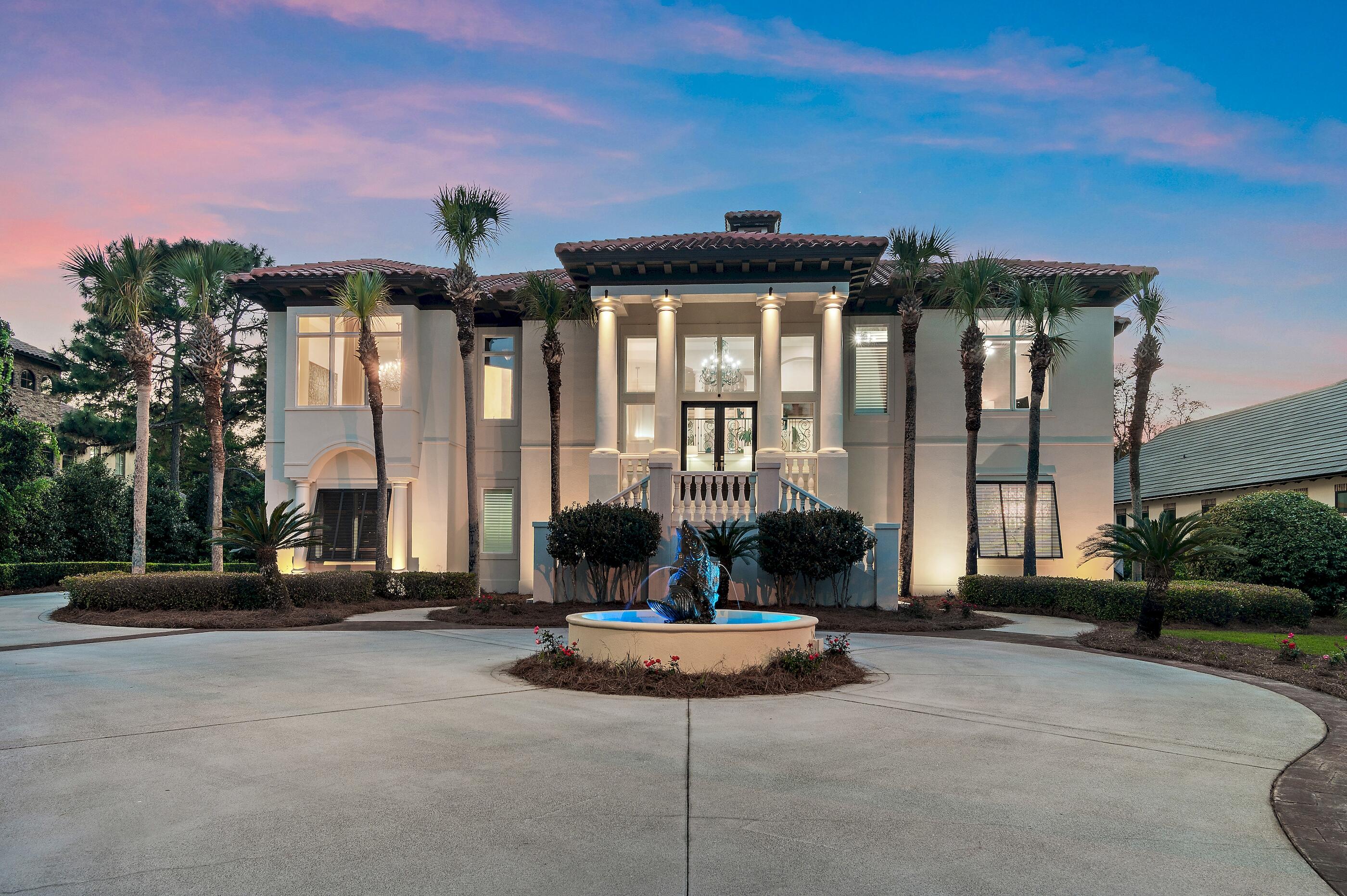 Burnt Pine | Sandestin Golf & Beach Resort | 4 Bedrooms | 6.5 Bathrooms | 4,680 SF | 0.56 Acres | Private Elevator | Golf Course Views  
2 story home located in the Burnt Pine neighborhood of Sandestin Golf & Beach Resort. This property is situated on approximately 0.56 acres and offers 4,680 sq ft of living space. A palm-lined circular driveway leads to the home's façade, with landscaped grounds and maintained exterior spaces. New saltwater softner and carbon filter just installed for sprinkler system. New Well Pump.
The home includes a private elevator from the garage to the second level, hurricane-rated impact shutters, and high ceilings. The kitchen features quartz countertops, custom cabinetry, built-in microwave, and large p A palm-lined circular driveway and beautifully maintained grounds create a grand arrival, setting the tone for the elegance found throughout the home. Inside, soaring ceilings and expansive living areas provide a sense of openness and sophistication, while a private elevator offers effortless access from the garage to the second level -- a rare and highly desirable feature for comfort and convenience. Hurricane-rated impact shutters provide peace of mind, and a newly installed saltwater softener and carbon filtration system enhance the irrigation for lush, well-maintained landscaping year-round.

The kitchen is designed to gather and impress, featuring quartz countertops, custom cabinetry, updated hardware, built-in microwave, and a generous pantry. Updated lighting and beautifully renovated bathrooms throughout the home reflect a clean, refined aesthetic that blends comfort with modern coastal style.

The primary suite serves as a peaceful retreat, offering serene golf course views, a spacious walk-in closet, and a beautifully updated bath designed for relaxation. Three additional junior suites provide private accommodations for family and guests, while a dedicated office or study creates the perfect space for remote work or quiet reflection.

Outdoor living is equally captivating. The resurfaced pool with new gunite finish creates a true resort-style setting, while the screened porch overlooks the 5th hole of Burnt Pine Golf Course -- offering tranquil views and a perfect setting for entertaining or unwinding in the coastal breeze. A three-car garage and generous additional parking provide both function and convenience.

As part of Sandestin Golf & Beach Resort, residents enjoy access to an unparalleled coastal lifestyle, including championship golf, pristine sugar-white beaches, a full-service marina, dining, shopping, and 24-hour gated security -- all within one of the Emerald Coast's most sought-after master-planned communities.

For the discerning buyer seeking space, privacy, and elevated golf course living in a premier resort environment, this Burnt Pine estate presents an extraordinary opportunity to experience the very best of luxury living along Florida's Emerald Coast.