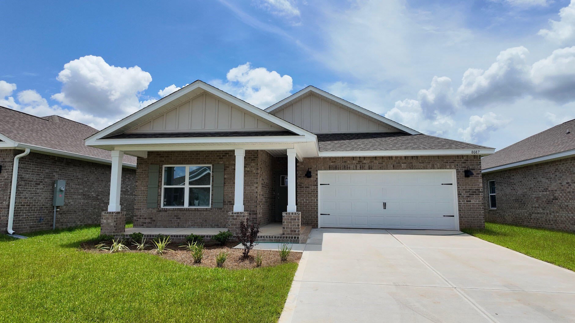 Blackwater Reserve NEW community featuring a beautiful community pool, Lazy River and Pickle Ball. The Creekside model is a spacious and desirable open concept floorplan, built-in lighting & fabulous layout for relaxed living, 5 bedrooms, 3 bathrooms, 2-car garage, & the 'Smart Home Connect 'System with a variety of convenient Smart Home devices you will love. Spacious Great Room & dining area is open to the kitchen & lots of windows for natural lighting. Well-designed open kitchen includes stainless steel appliances, a smooth-top range, built-in microwave, gorgeous quartz countertops, quiet dishwasher, corner pantry, island bar, eye-catching wood-look flooring, and plush carpet in the bedrooms. Hurricane door & window protection is included. Stylish curb appeal. ALL LISTING pictures, colors, features, and size may vary. Square footages are approximate.