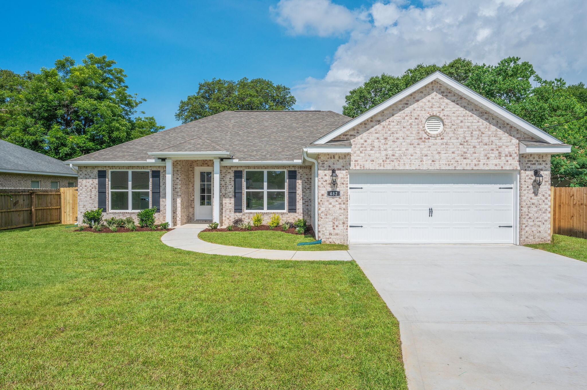 BRING YOUR BUYERS!!! SELLER OFFERING $8,000.00 TOWARDS BUYERS CLOSING COST, PREPAIDS AND/OR RATE BUYDOWNS.  Welcome home to this stunning 4 bedroom 2 bath brick home situated in Mary Esther, Fl.  Enjoy the shopping, restaurants, and beautiful white sandy beaches nearby of the Emerald Coast. This home is just 8 minutes from Hurlburt Field AFB and 25 minutes from Eglin AFB in Fort Walton Beach, Fl.  As you enter this beautiful home you and your family will enjoy the open floor plan. The living room is very spacious, open to dining and kitchen for family gatherings.  The kitchen features beautiful white kitchen cabinetry, granite counter tops, stainless steel appliances, and breakfast bar.  Spacious walk-in pantry.  Check out the master suite that has beautiful tray ceilings, walk-in shower, double sink vanity, and spacious garden tub for relaxing after a long day.  As you step outside on the covered back porch enjoy those barbecues and family gatherings. Make this fabulous home yours today.  Buyer to verify all details including room measurements, lot size.  Information is deemed reliable but not guaranteed.