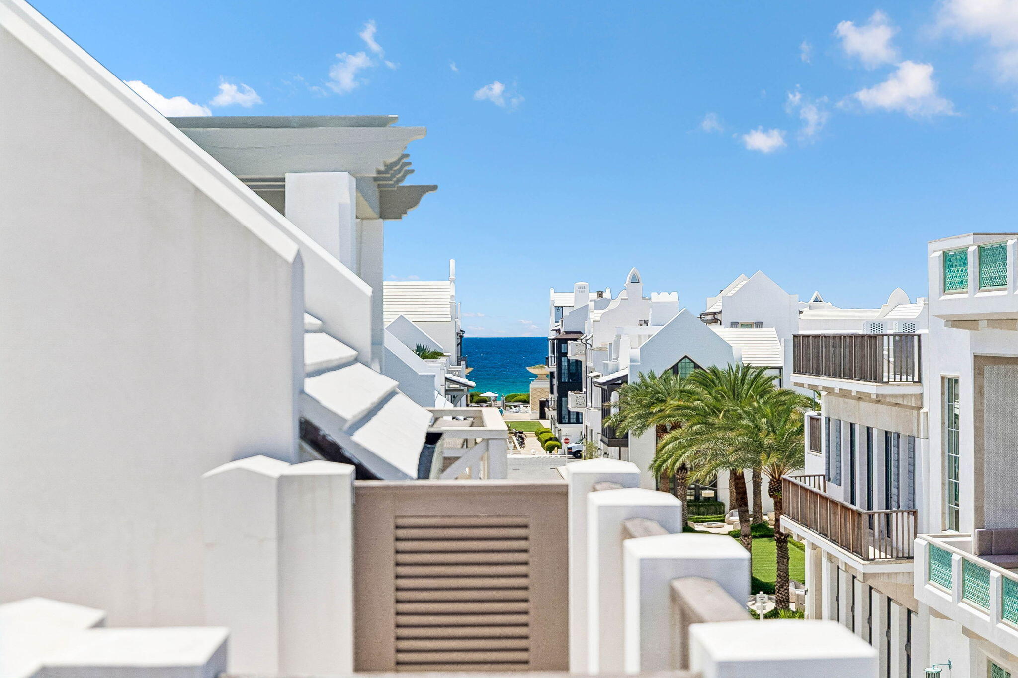 Amazing south side home in Alys Beach. Exceptional design by Domin Bock. Quality build by Hufham Farris. Exquisitely finished. Easy living open floor plan. Large bedrooms, high ceilings and generous closet space. The third floor living area opens to a spacious outdoor terrace with fireplace and a beautiful view down S. Charles to the gulf.  Enjoy all of the world class amenities of the Alys Beach community. Live the Alys Beach lifestyle.