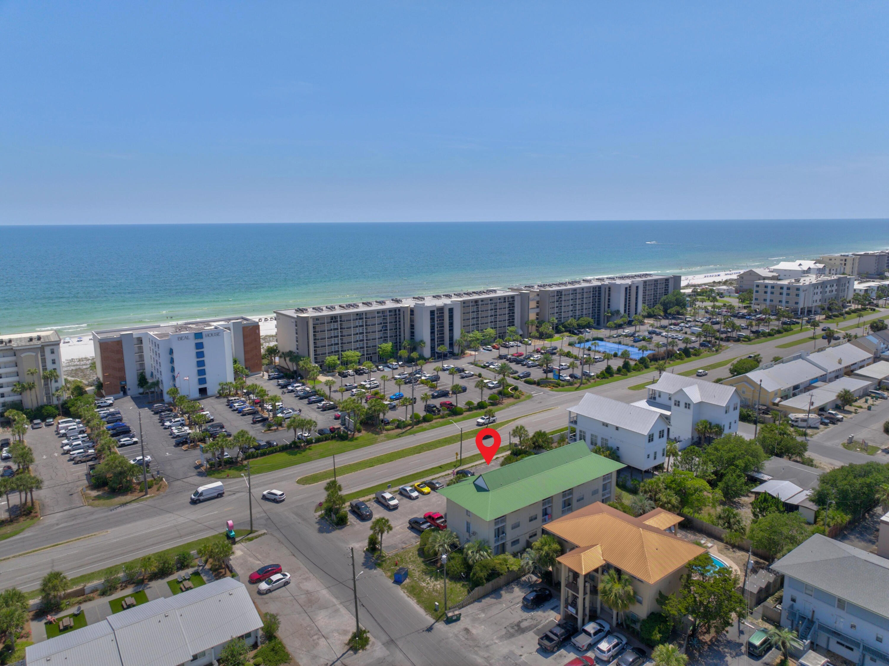 Welcome to paradise, directly across from the sugary white sands of The Gulf of America. This 2 bed 1 bath unit offers the potential for personal residence, long term rental, or short term rental... the possibilities are endless, This 3rd floor unit assures a daily gulf breeze, this is ocean front living at a fraction of the cost.... Also, all special assessment fees have already been paid in full covering the upcoming exterior building renovations.
New A/C unit installed July 2026