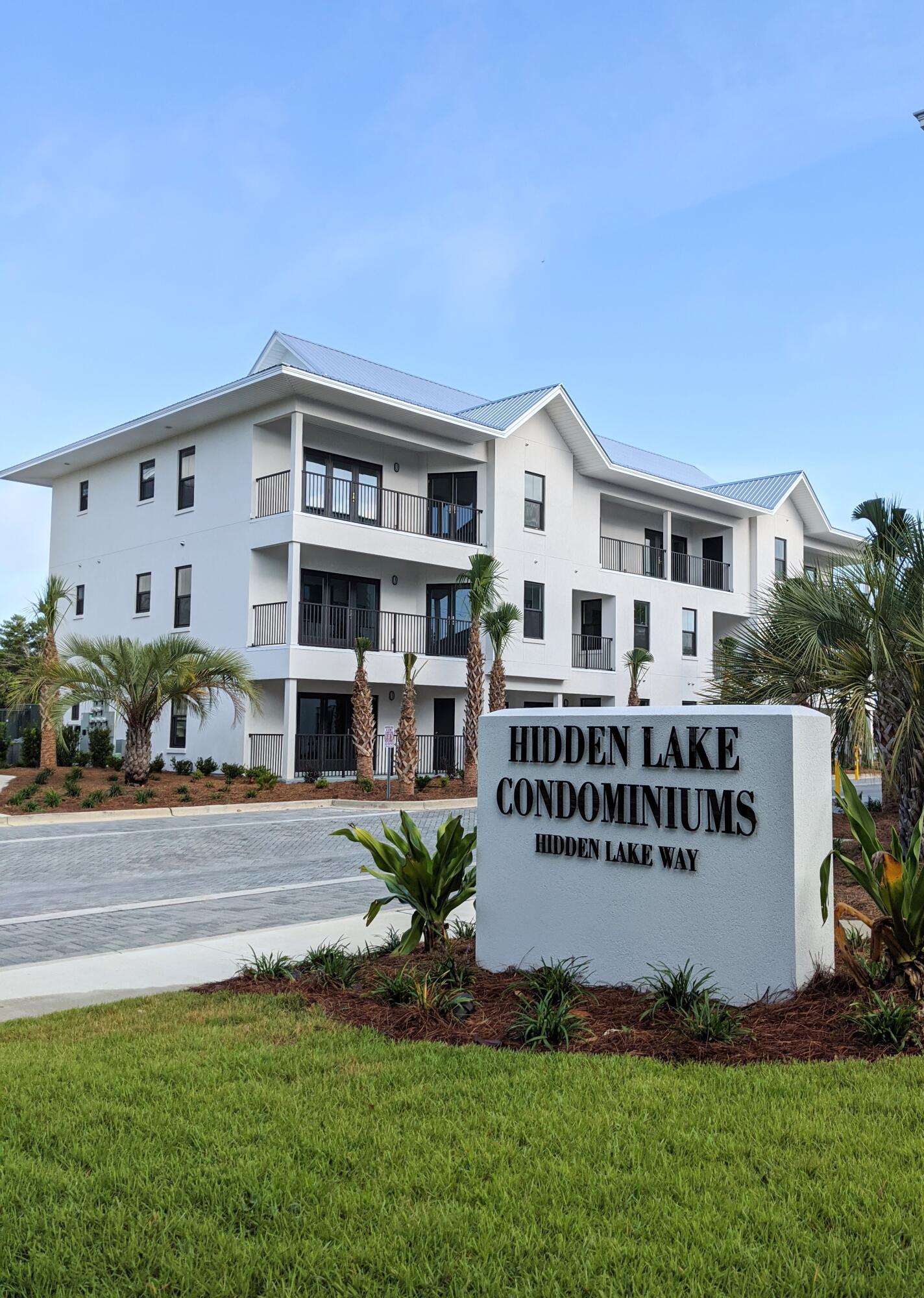 Built in 2020 Hidden Lake was ideally planned to sit on the infamous 30A near two beach accesses and multiple shopping and dining options. ''The Jewel Box'' as this condo is referred to is very special. The newly decorated second floor end unit exudes relaxation and tranquility. The layout is ideal with an inviting entry, large open entertaining space, and a large balcony. The unit has three full bedrooms and two full bathrooms with a large expansive balcony that offers lots of outdoor space to relax and visit with friends and family. The primary has a king bed, a walk in closet and it's own ensuite bath. The 2nd guest room is also beautifully decorated with a king bed.This bedroom shares a full bath with the 3rd guest bedroom. This room has both a full and a twin bed. This unit This condo has never been short term rented. It is ideal for a full or second home for someone who wants to live the dream of being a short walk to the sugar white beaches of the Emerald Coast. There's a Zero Entry pool, a gym, and a grilling area. You'll love being close to restaurants like Shunk Gulley and PaPa Surf and Goat Feathers. The Gulfview Heights Beach access has plenty of parking and is right across the street. Shell Seekers Cove is easily accessible as well. Come see what makes this "Jewel Box" condo so special.